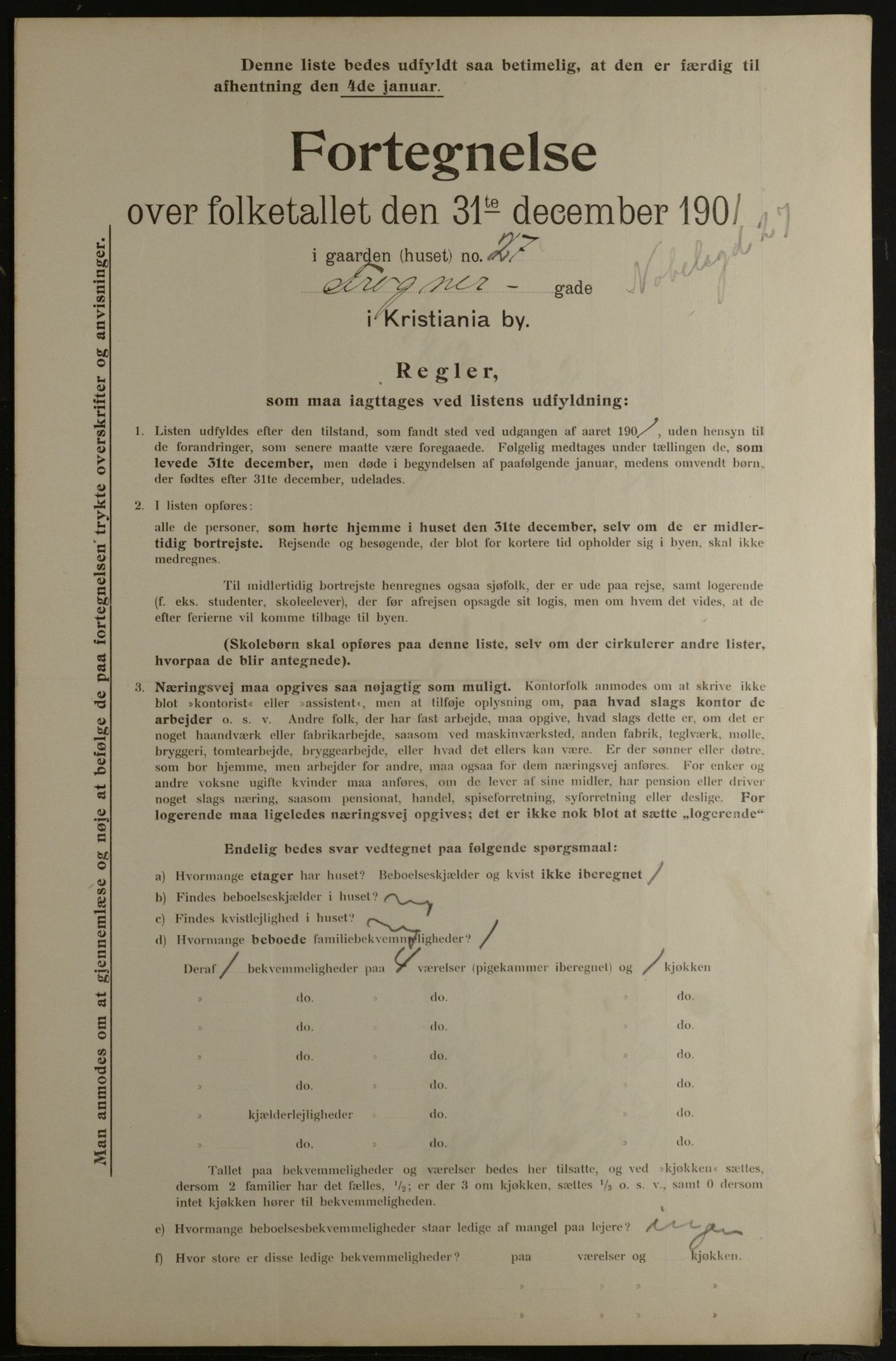 OBA, Municipal Census 1901 for Kristiania, 1901, p. 10939