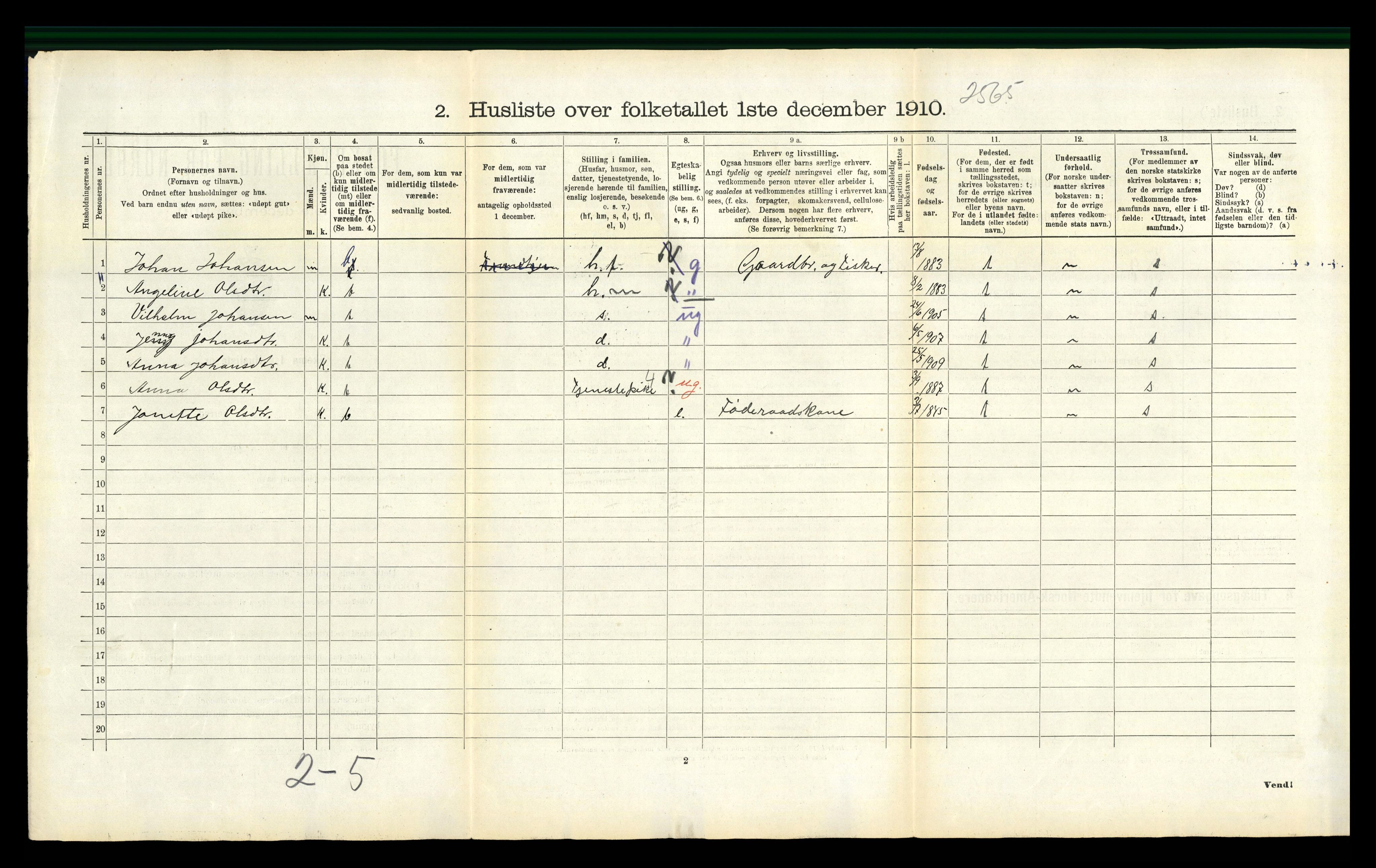 RA, 1910 census for Brønnøy, 1910, p. 130