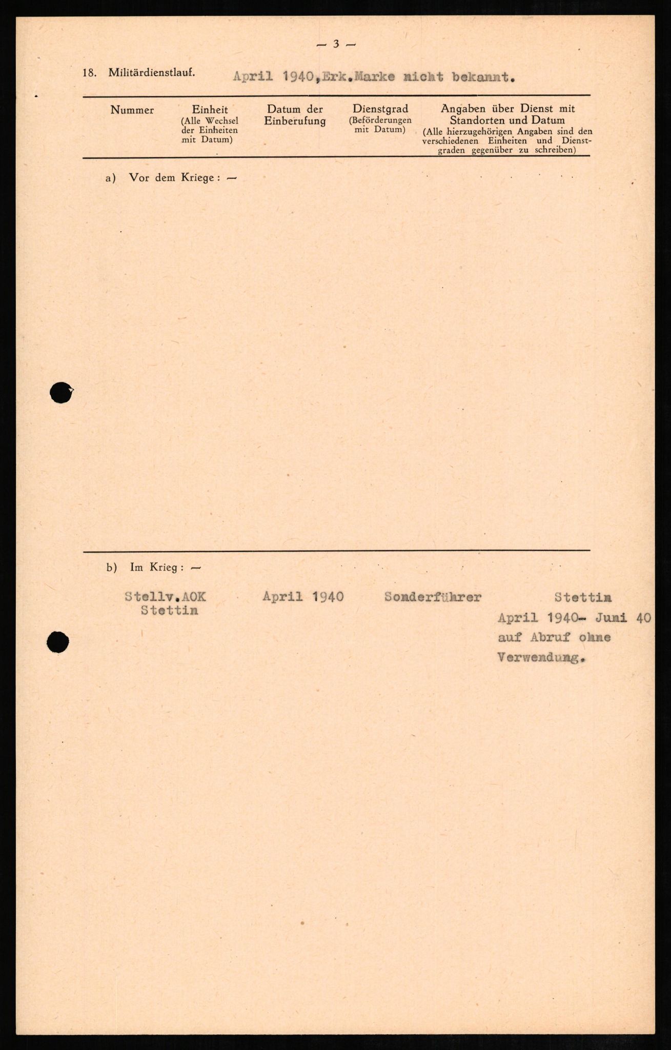 Forsvaret, Forsvarets overkommando II, RA/RAFA-3915/D/Db/L0007: CI Questionaires. Tyske okkupasjonsstyrker i Norge. Tyskere., 1945-1946, p. 409