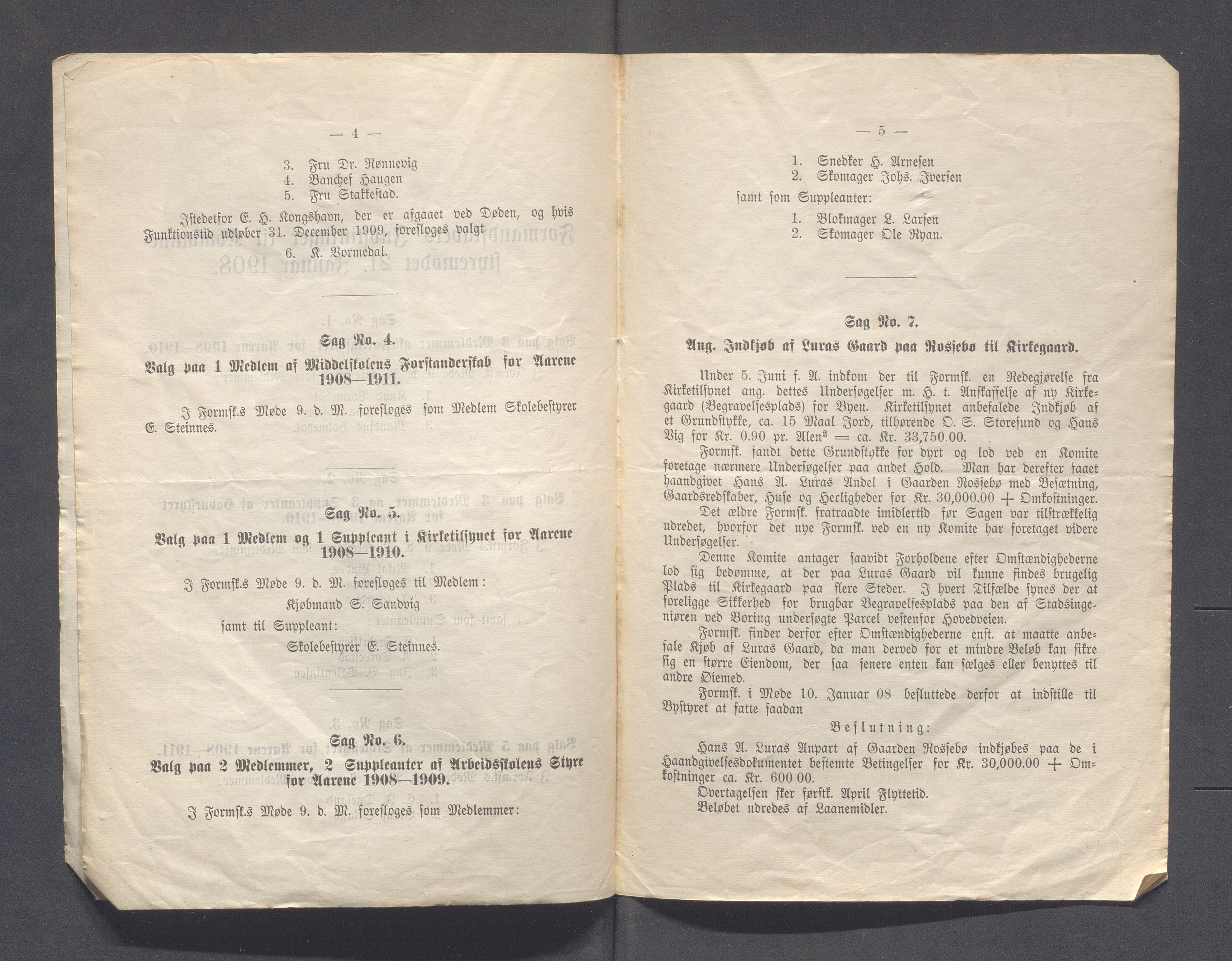 Haugesund kommune - Formannskapet og Bystyret, IKAR/A-740/A/Abb/L0002: Bystyreforhandlinger, 1908-1917, p. 3