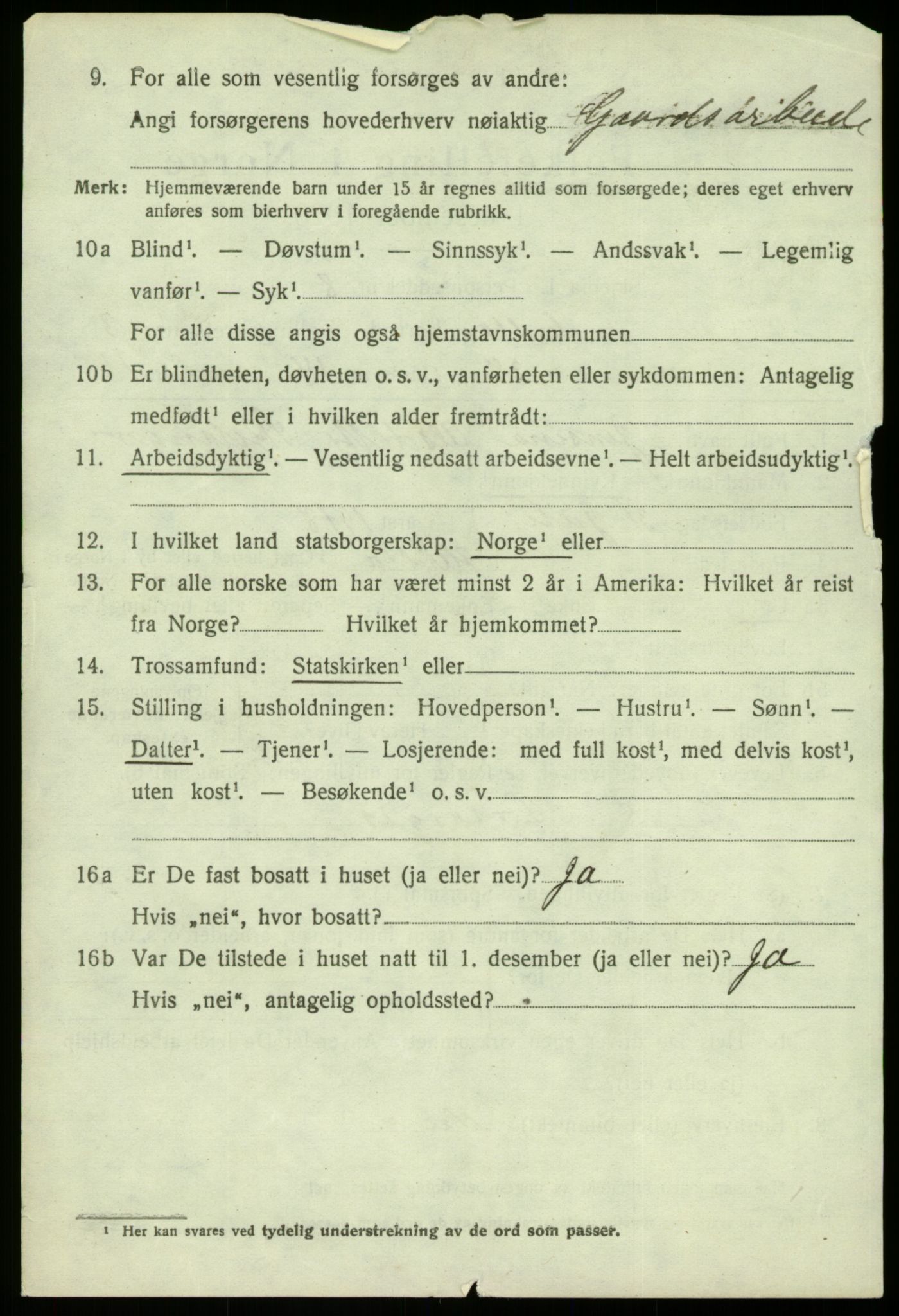 SAB, 1920 census for Herdla, 1920, p. 3304