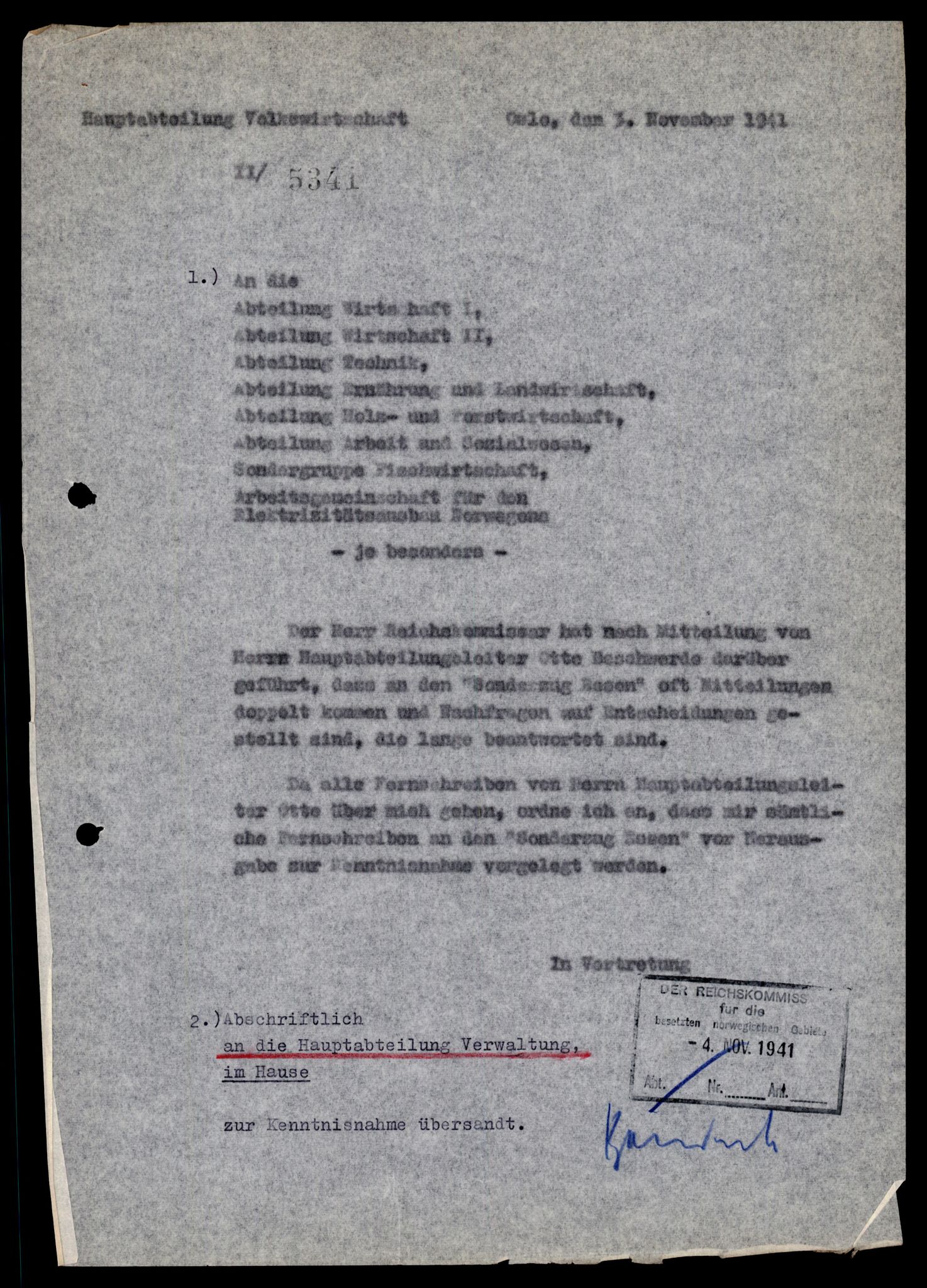 Forsvarets Overkommando. 2 kontor. Arkiv 11.4. Spredte tyske arkivsaker, AV/RA-RAFA-7031/D/Dar/Darb/L0002: Reichskommissariat, 1940-1945, p. 156