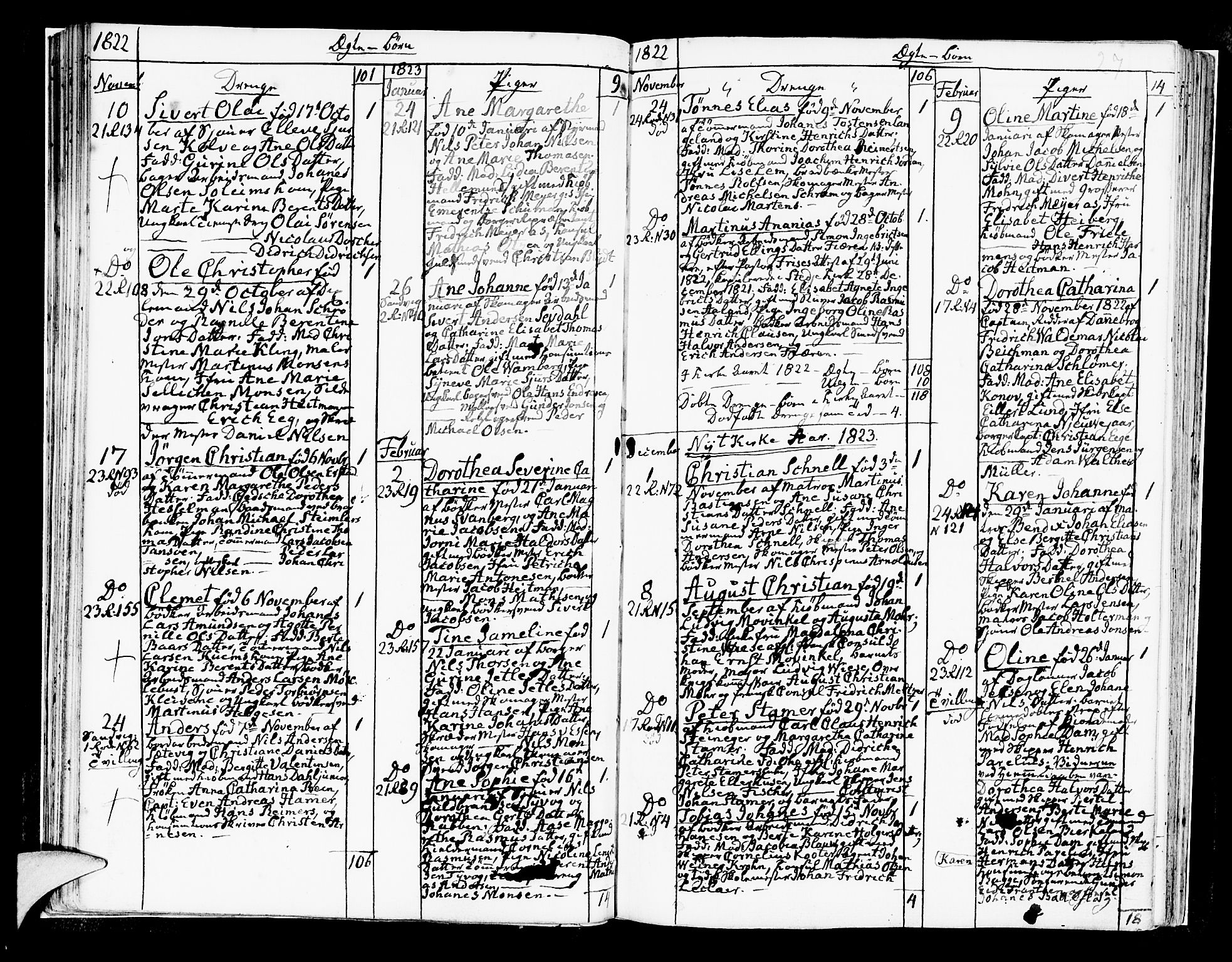 Korskirken sokneprestembete, SAB/A-76101/H/Hab: Parish register (copy) no. A 4, 1820-1832, p. 27