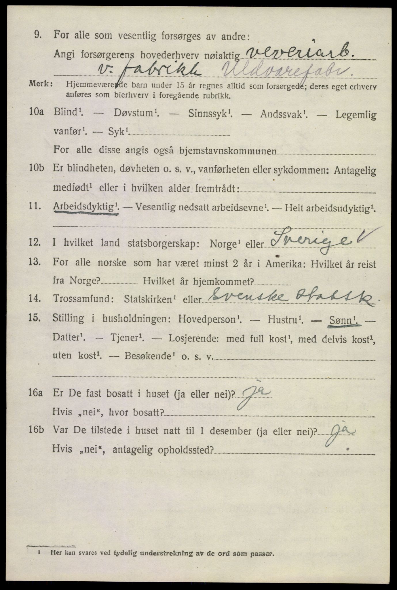 SAKO, 1920 census for Strømm, 1920, p. 3460