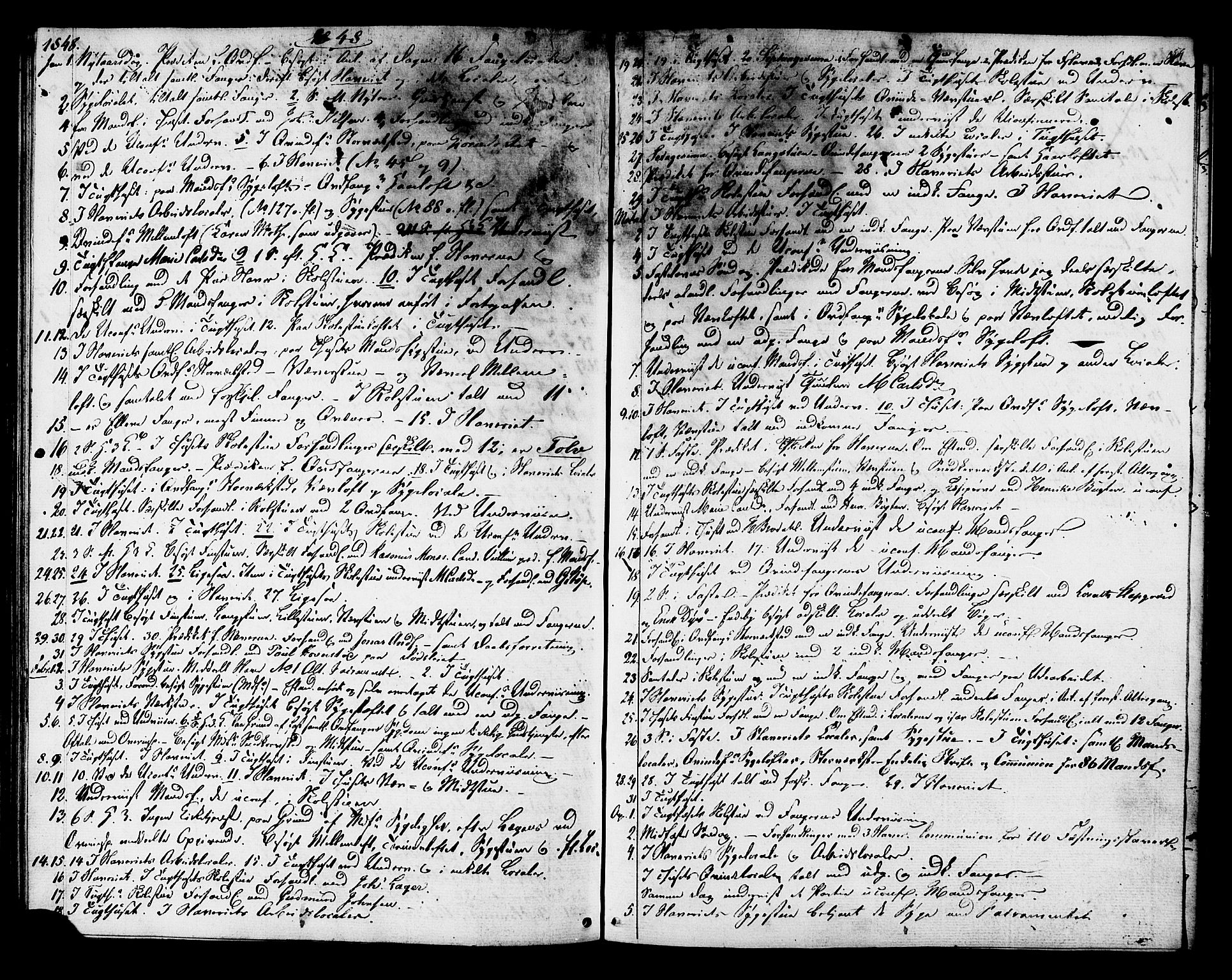 Ministerialprotokoller, klokkerbøker og fødselsregistre - Sør-Trøndelag, AV/SAT-A-1456/624/L0480: Parish register (official) no. 624A01, 1841-1864, p. 59