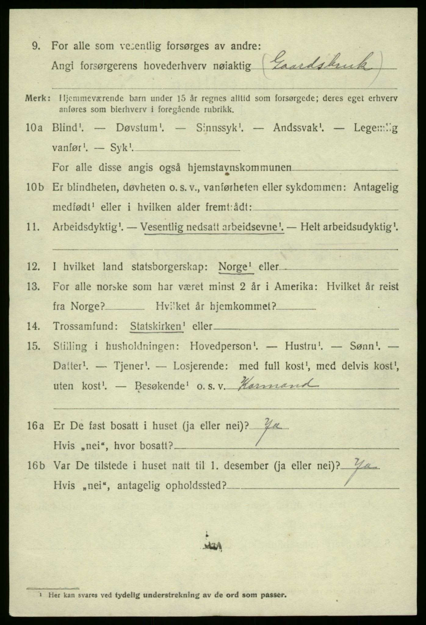 SAB, 1920 census for Manger, 1920, p. 8787