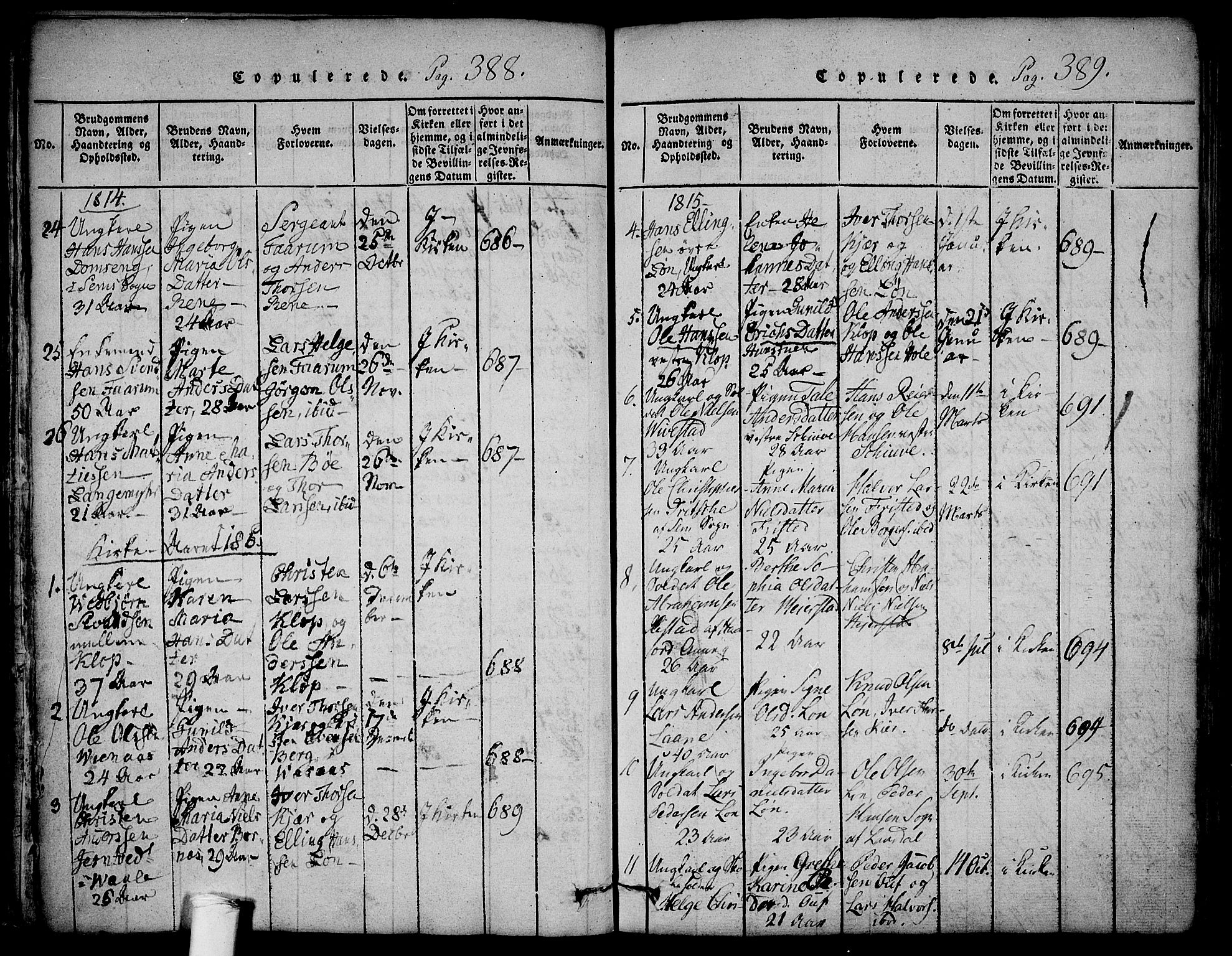 Ramnes kirkebøker, AV/SAKO-A-314/F/Fa/L0004: Parish register (official) no. I 4, 1813-1840, p. 388-389