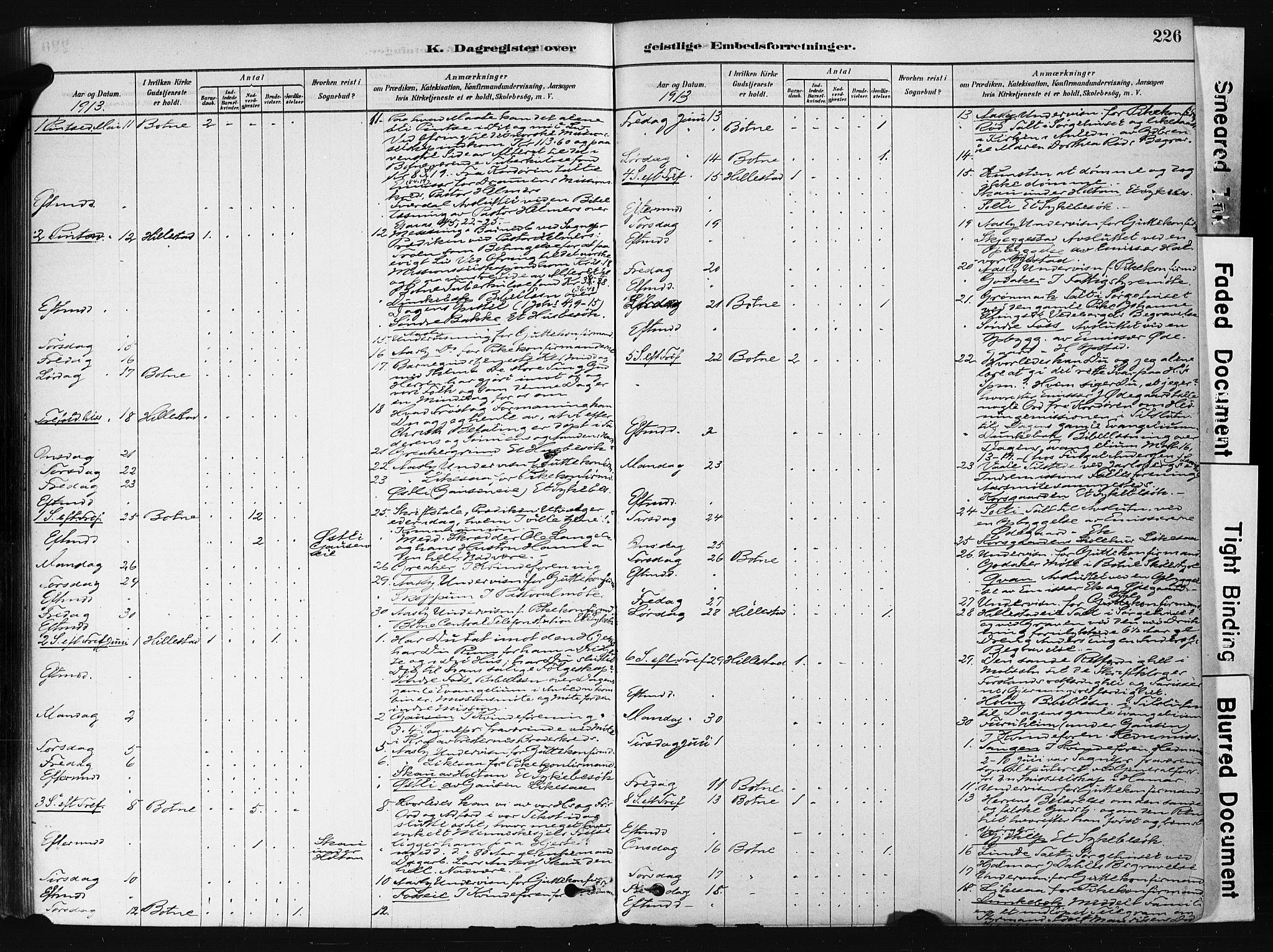 Botne kirkebøker, AV/SAKO-A-340/F/Fb/L0001: Parish register (official) no. II 1, 1878-1902, p. 226