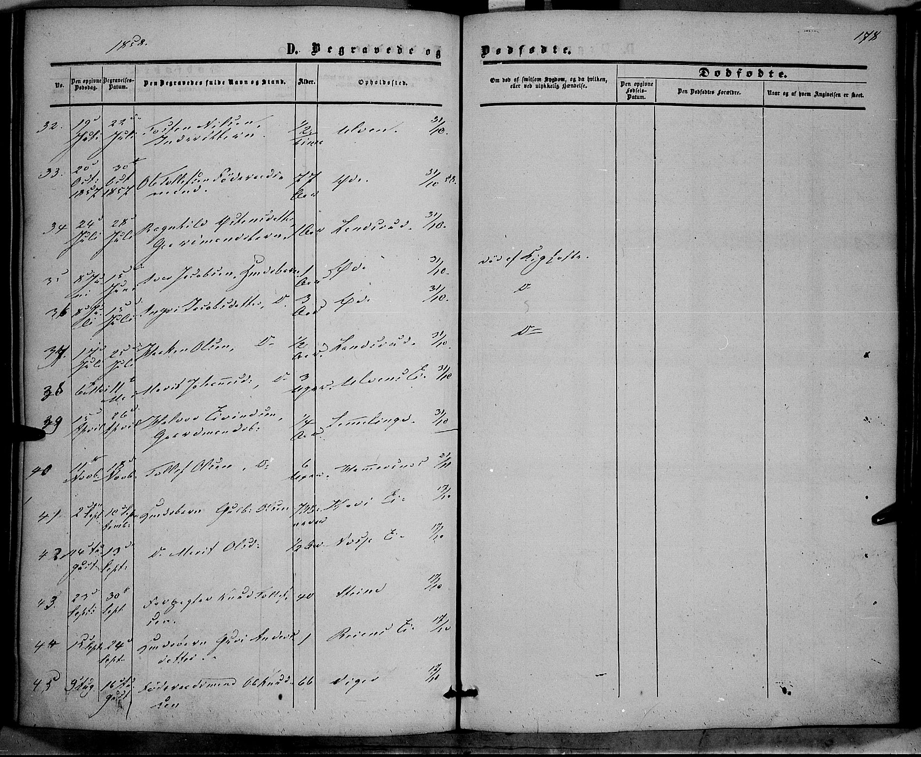 Vestre Slidre prestekontor, SAH/PREST-136/H/Ha/Haa/L0002: Parish register (official) no. 2, 1856-1864, p. 178