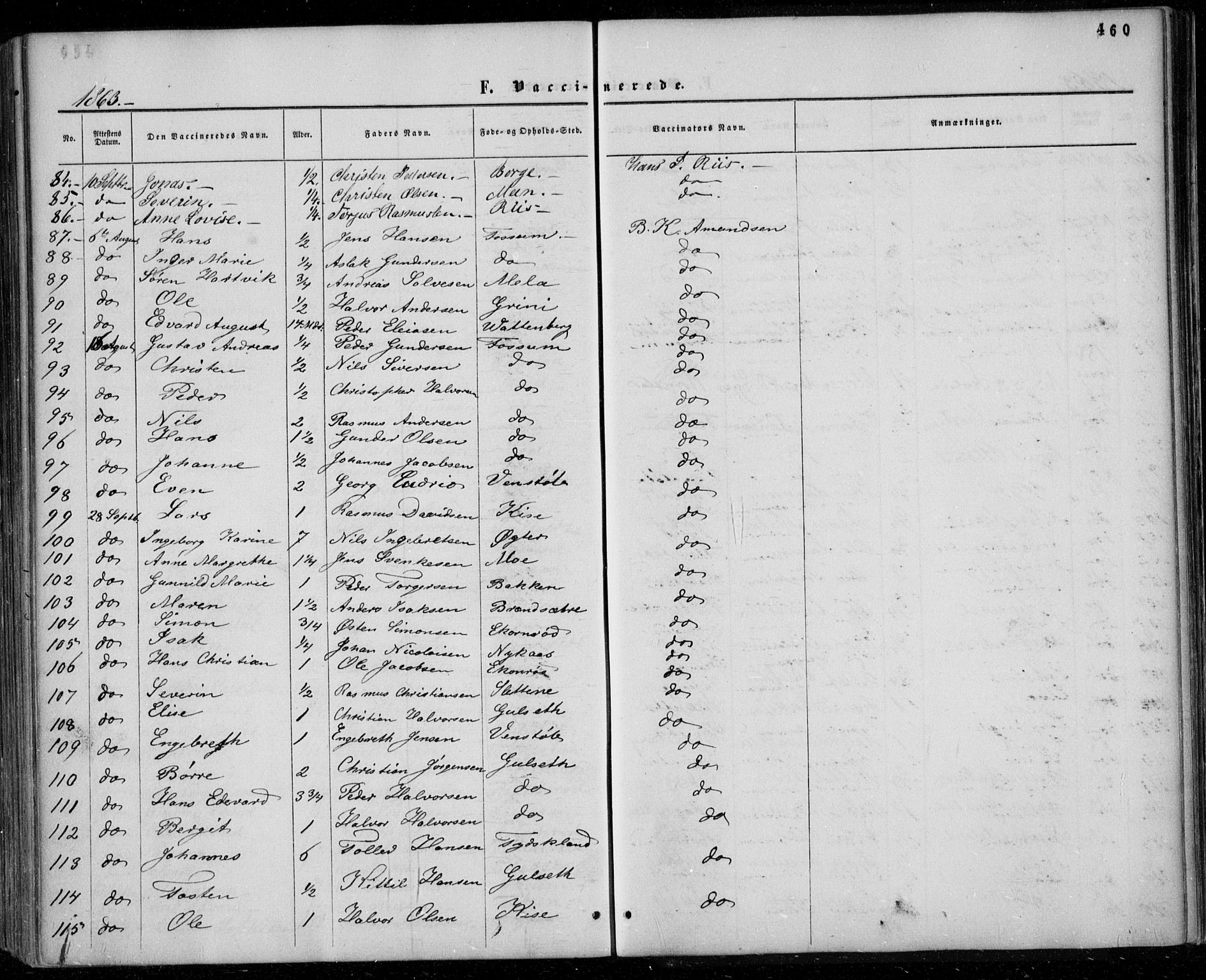 Gjerpen kirkebøker, SAKO/A-265/F/Fa/L0008b: Parish register (official) no. I 8B, 1857-1871, p. 460