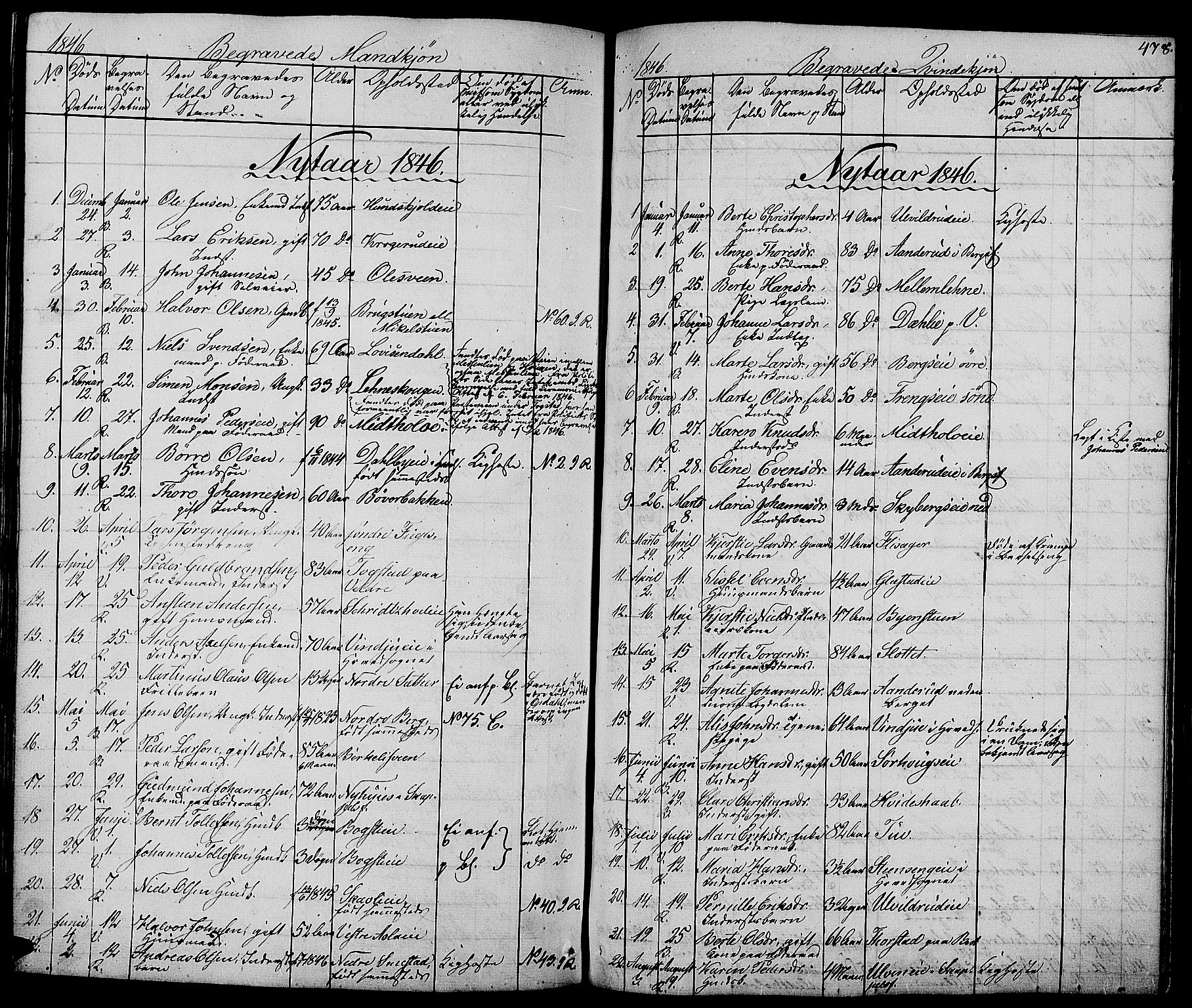 Ringsaker prestekontor, AV/SAH-PREST-014/L/La/L0005: Parish register (copy) no. 5, 1839-1850, p. 478