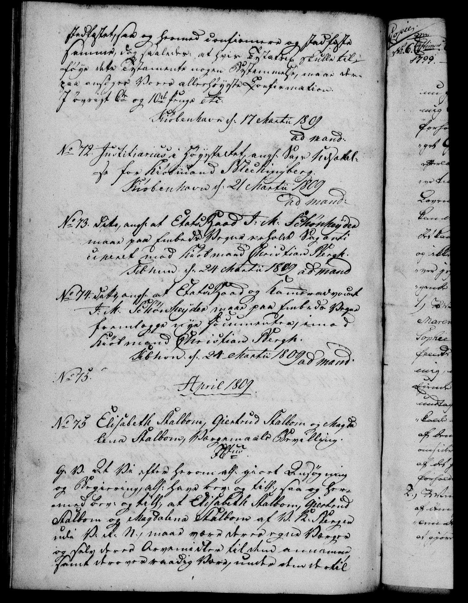 Danske Kanselli 1800-1814, AV/RA-EA-3024/H/Hf/Hfb/Hfba/L0004: Registranter, 1808-1810, p. 140b