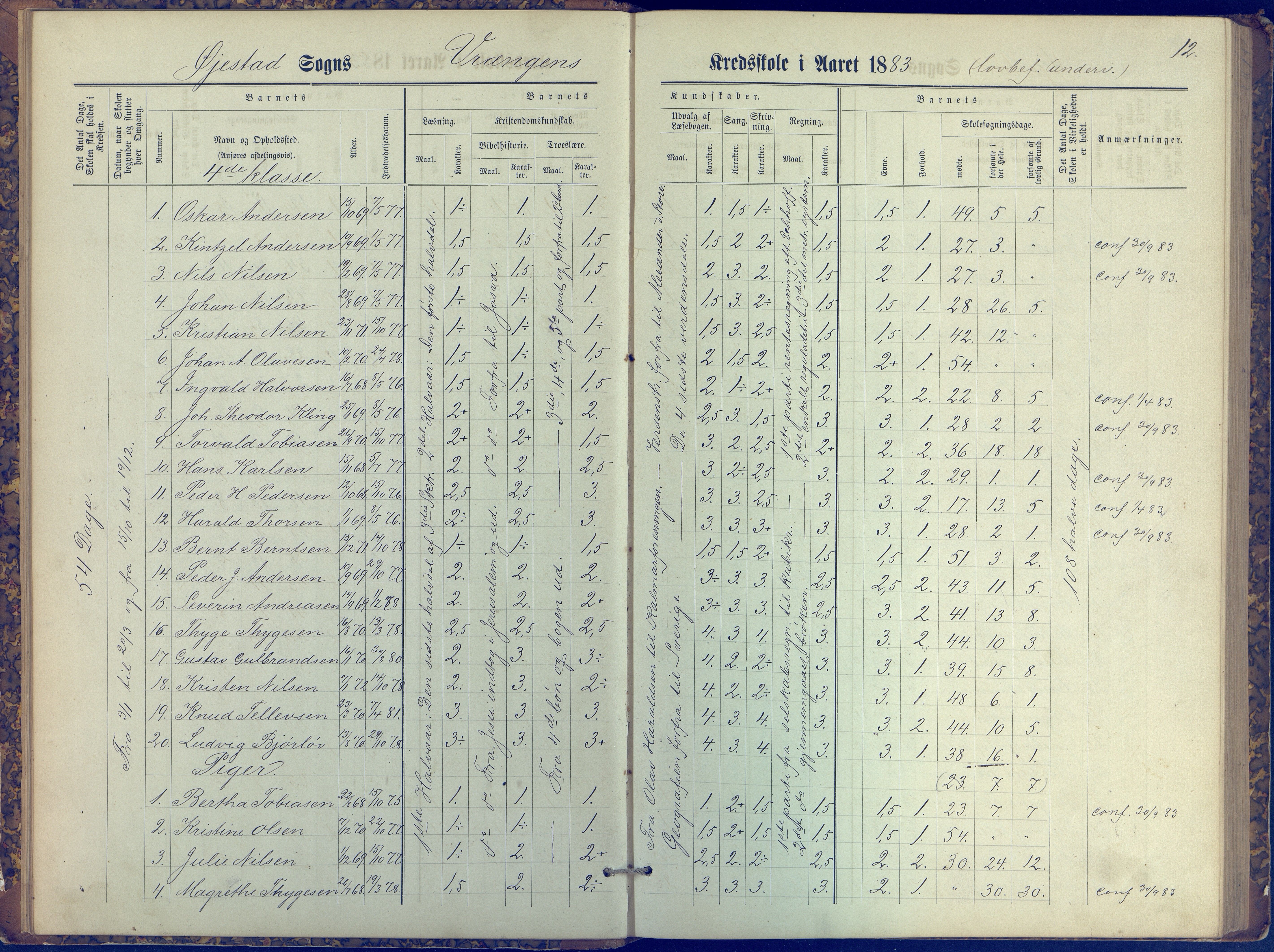 Øyestad kommune frem til 1979, AAKS/KA0920-PK/06/06K/L0006: Protokoll, 1881-1894, p. 12