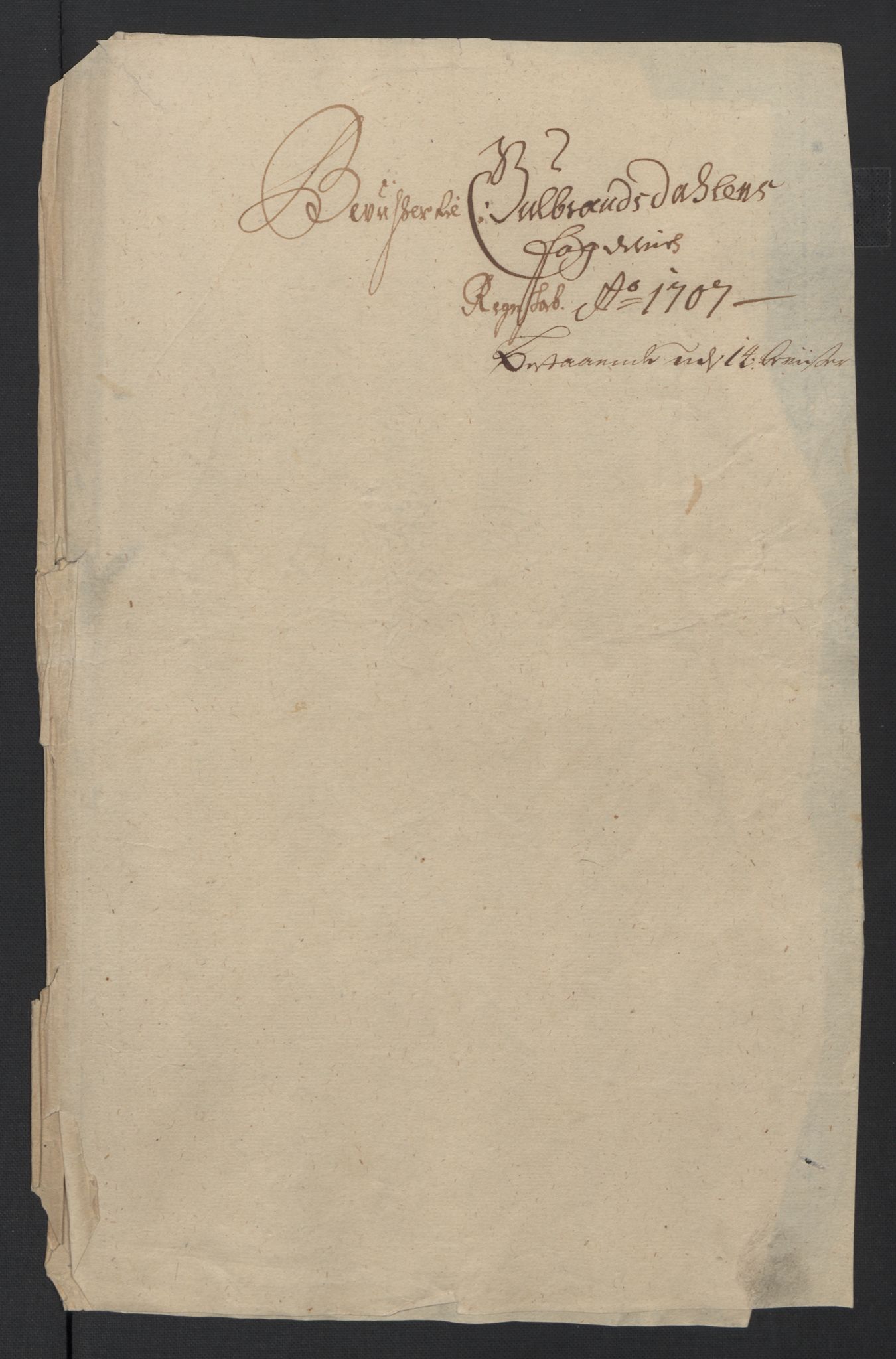 Rentekammeret inntil 1814, Reviderte regnskaper, Fogderegnskap, AV/RA-EA-4092/R17/L1178: Fogderegnskap Gudbrandsdal, 1705-1707, p. 311