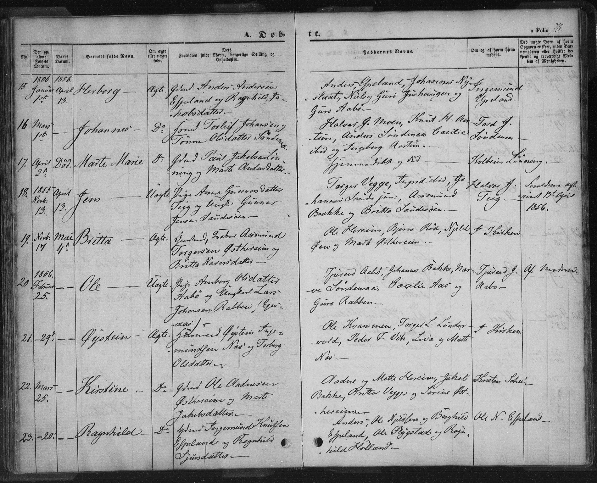 Sand sokneprestkontor, AV/SAST-A-101848/01/III/L0002: Parish register (official) no. A 2, 1838-1859, p. 78