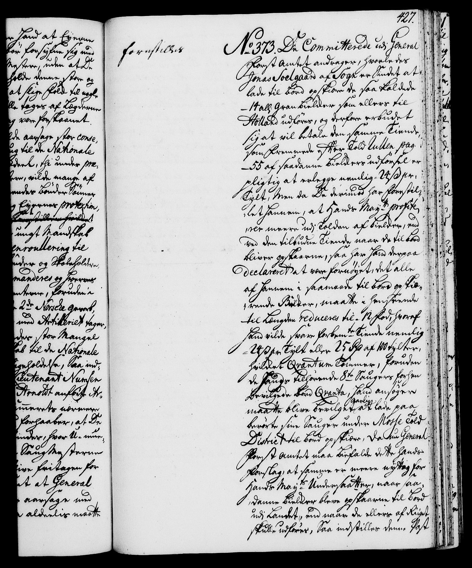Rentekammeret, Kammerkanselliet, RA/EA-3111/G/Gh/Gha/L0024: Norsk ekstraktmemorialprotokoll (merket RK 53.69), 1742-1743, p. 427