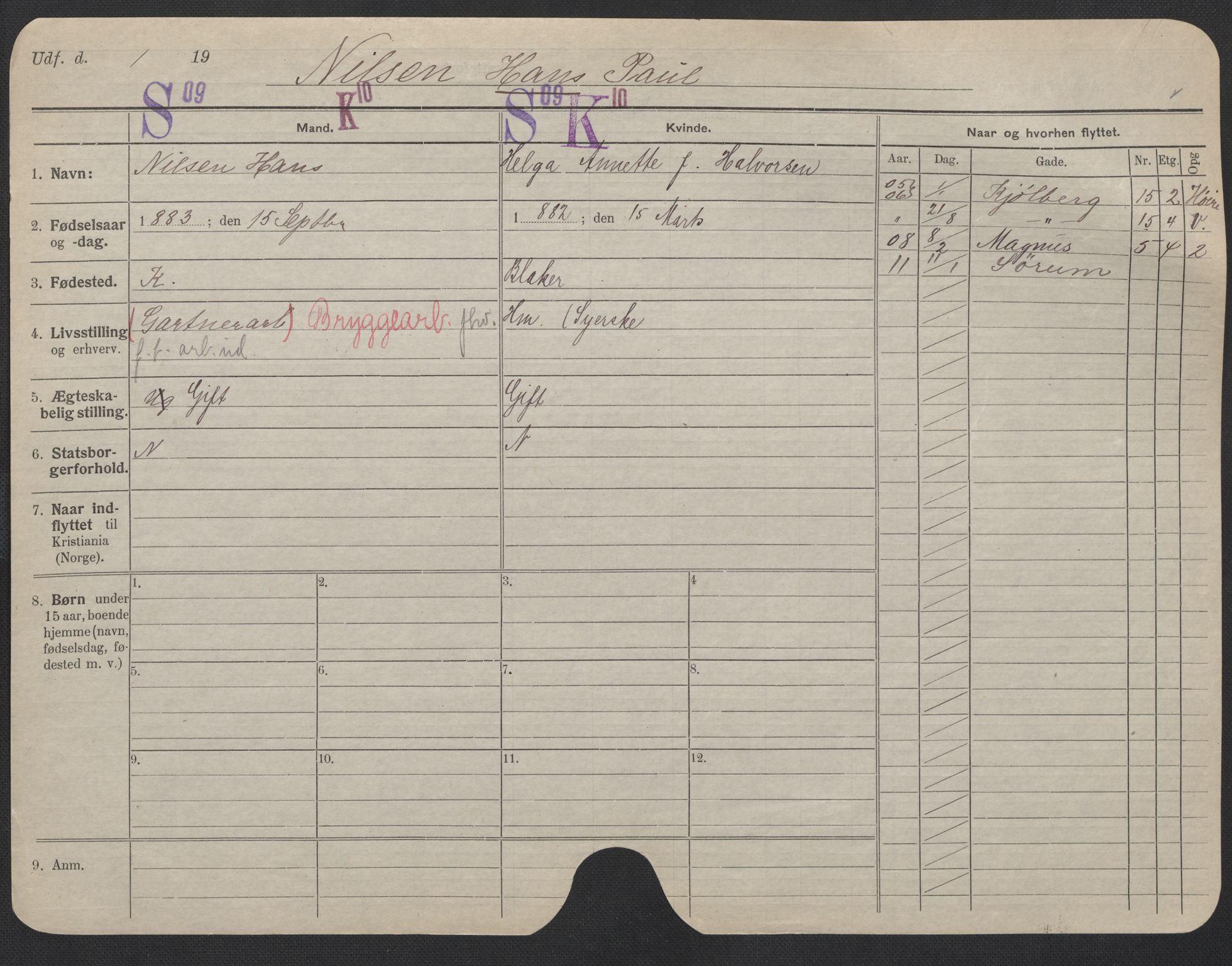 Oslo folkeregister, Registerkort, SAO/A-11715/F/Fa/Fac/L0008: Menn, 1906-1914, p. 226a