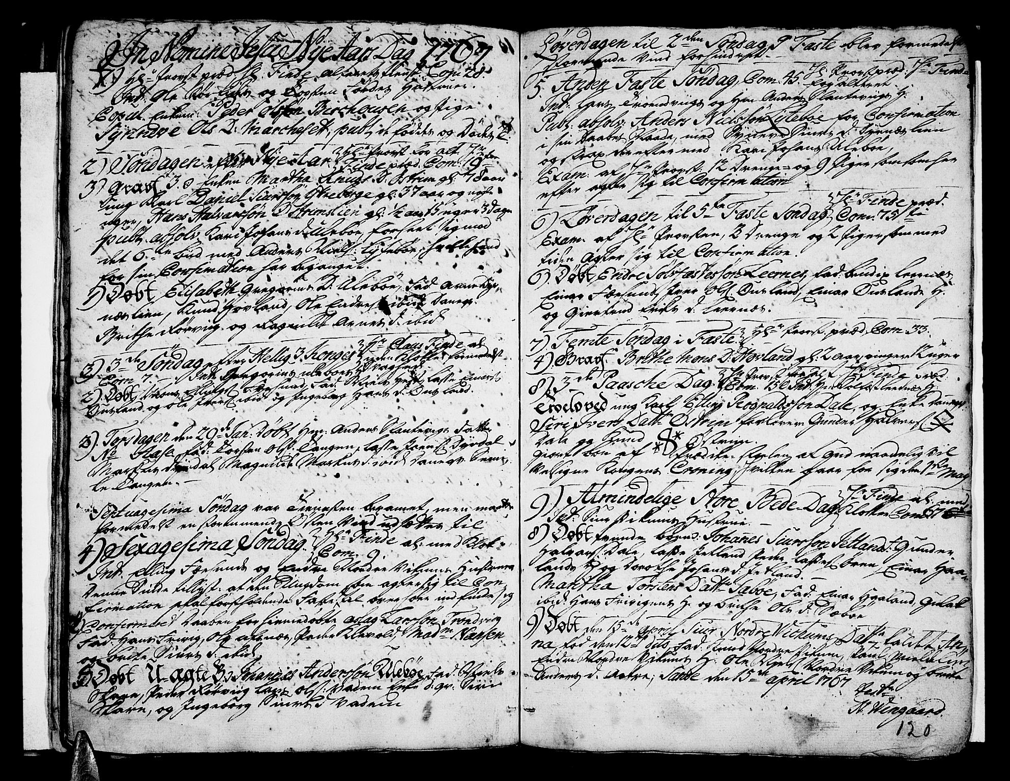 Vik sokneprestembete, SAB/A-81501: Parish register (official) no. A 3 /3, 1755-1771, p. 120