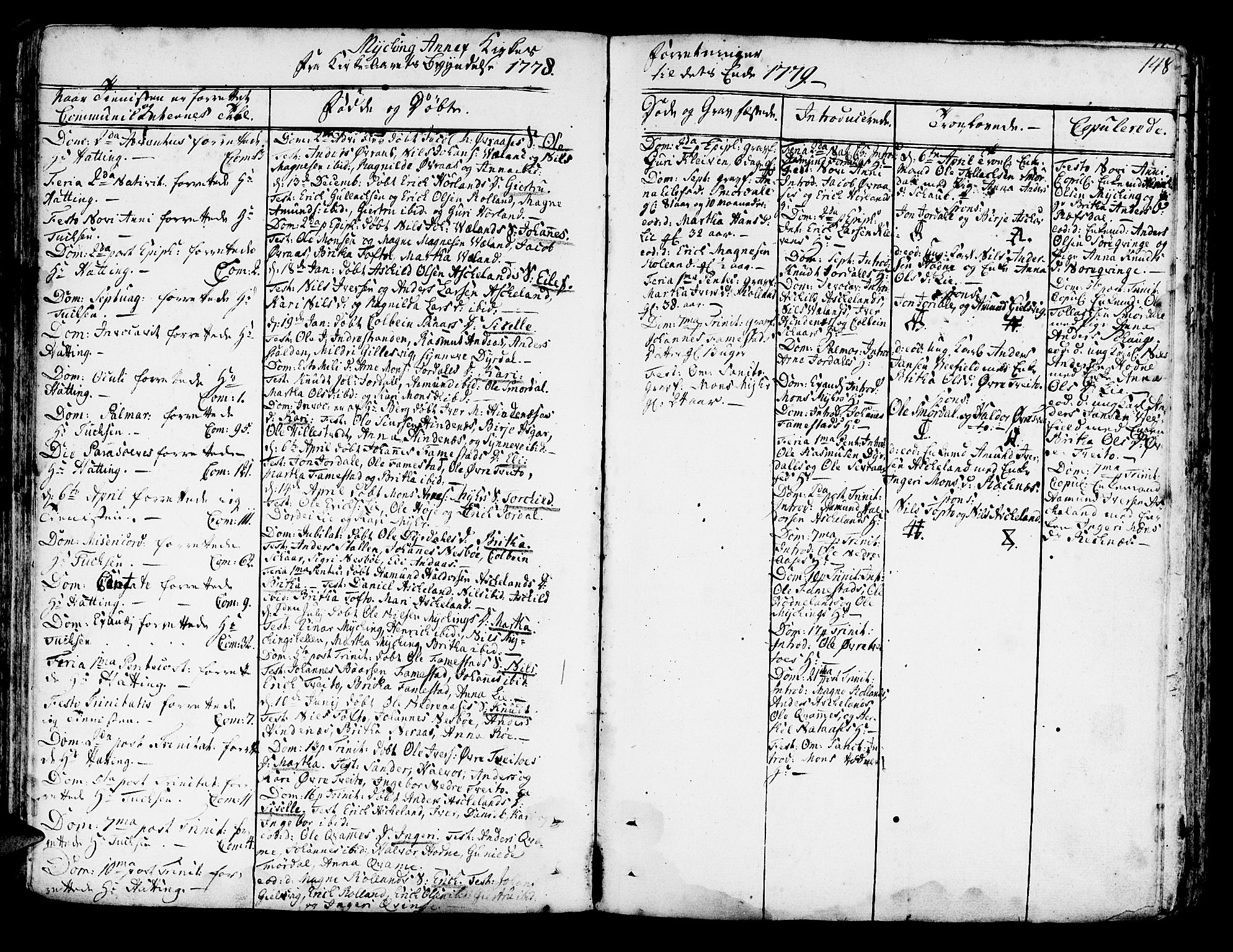 Lindås Sokneprestembete, SAB/A-76701/H/Haa: Parish register (official) no. A 4, 1764-1791, p. 148