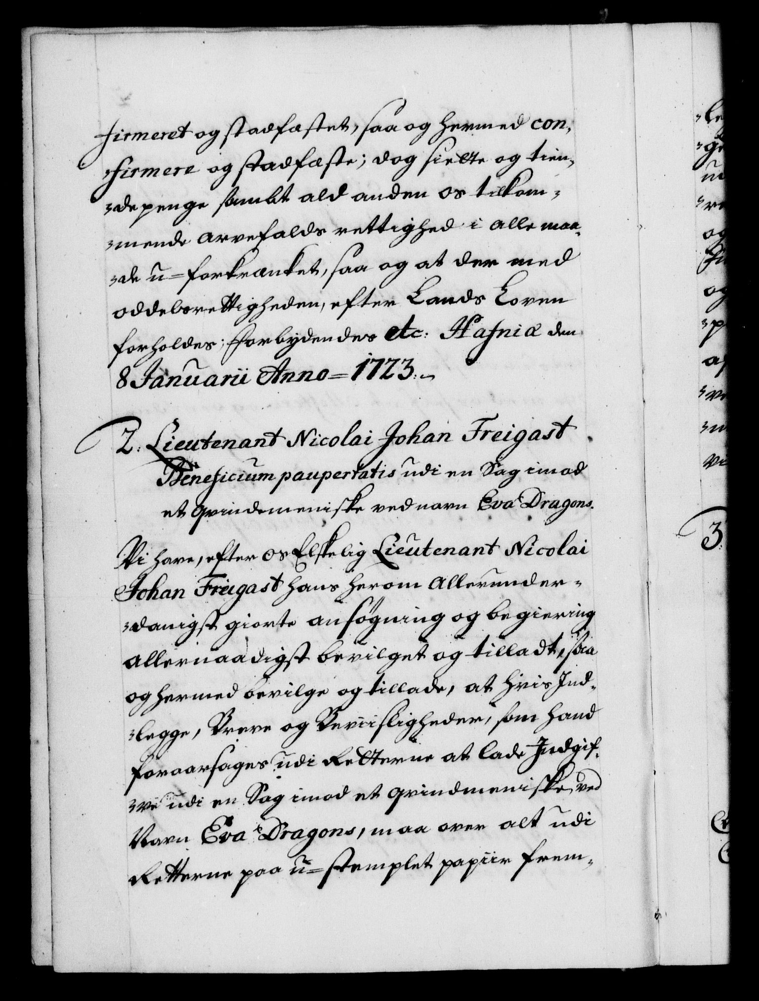 Danske Kanselli 1572-1799, AV/RA-EA-3023/F/Fc/Fca/Fcaa/L0024: Norske registre, 1723-1725, p. 2b