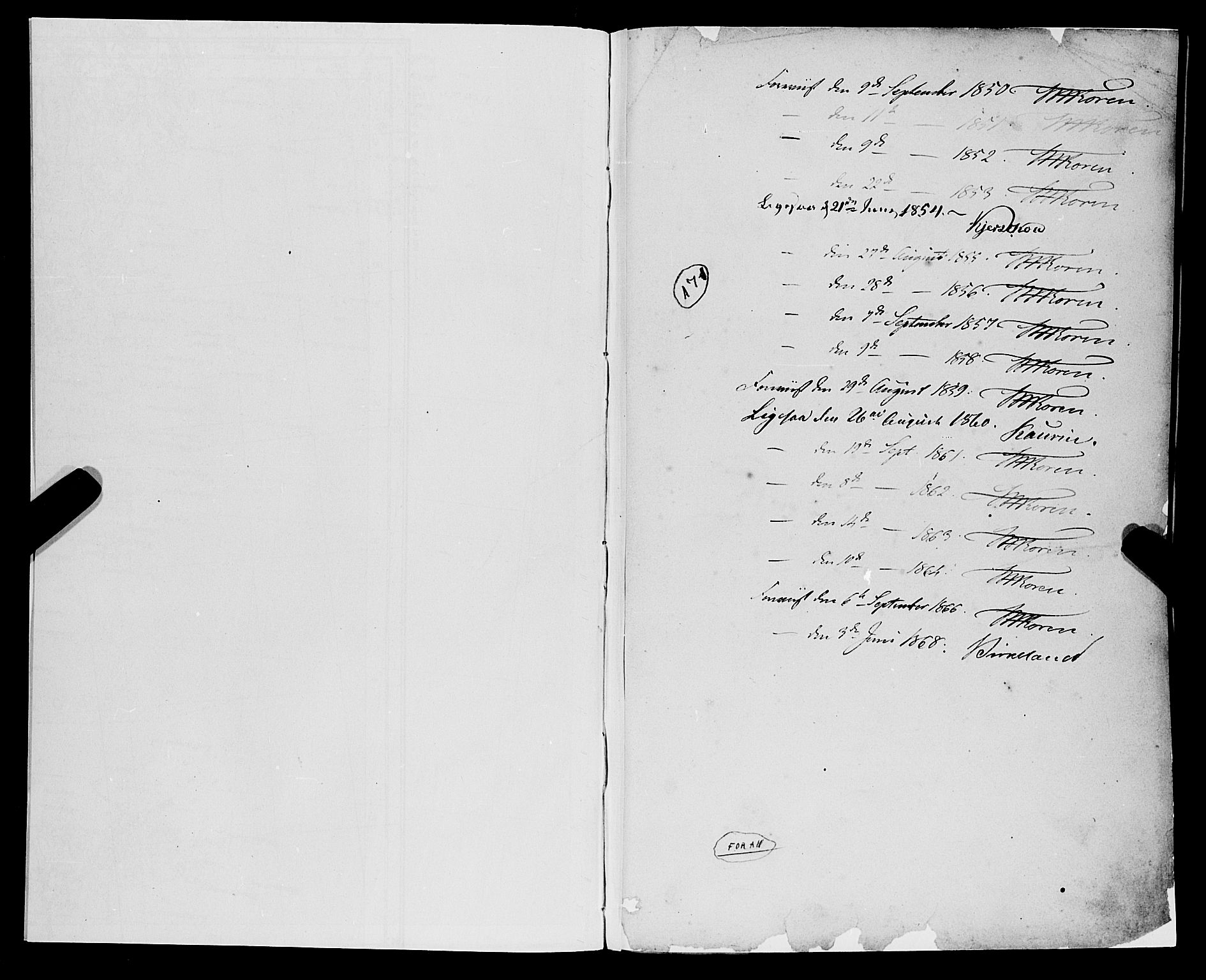 Davik sokneprestembete, SAB/A-79701/H/Haa/Haaa/L0005: Parish register (official) no. A 5, 1850-1866