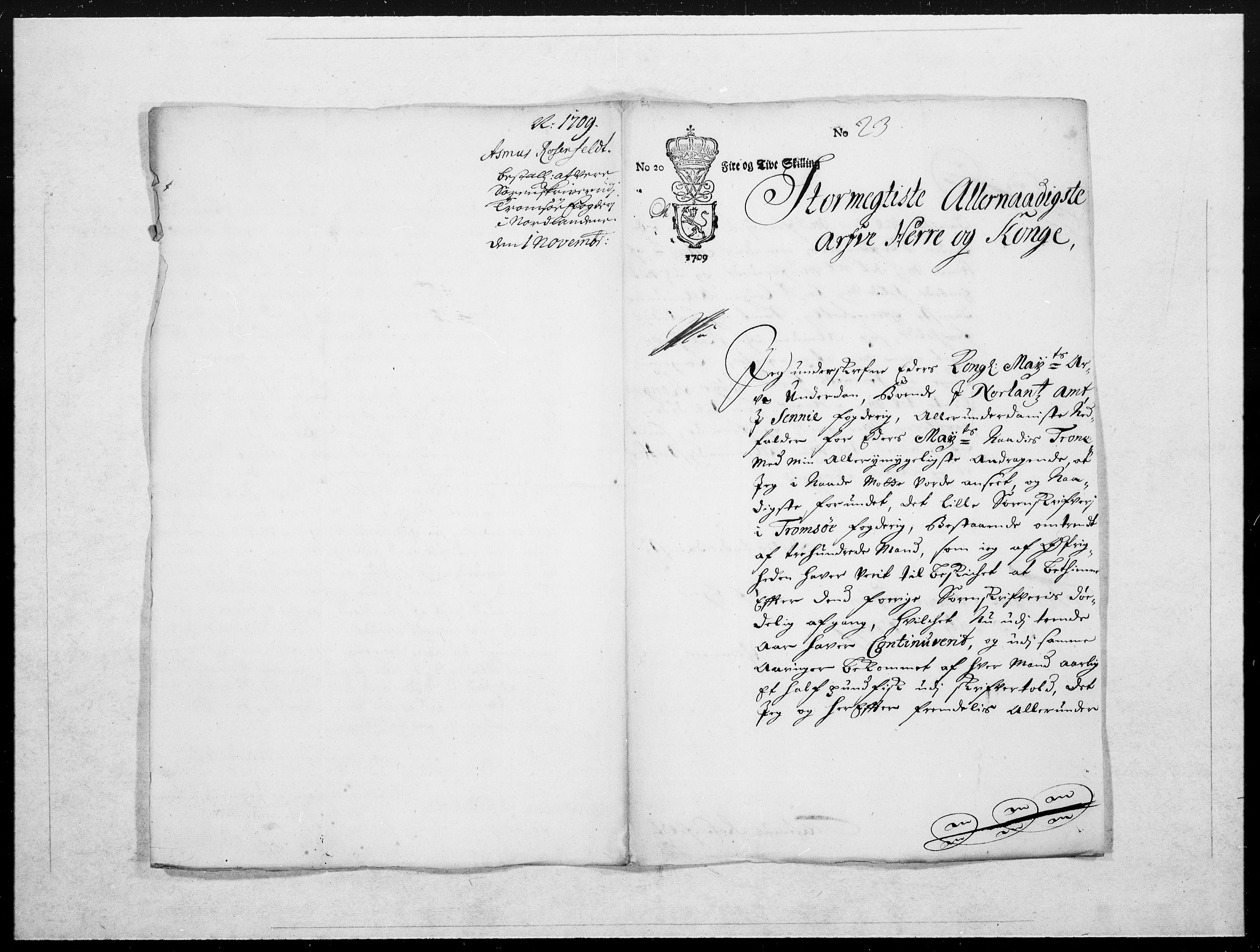 Danske Kanselli 1572-1799, AV/RA-EA-3023/F/Fc/Fcc/Fcca/L0067: Norske innlegg 1572-1799, 1709, p. 553