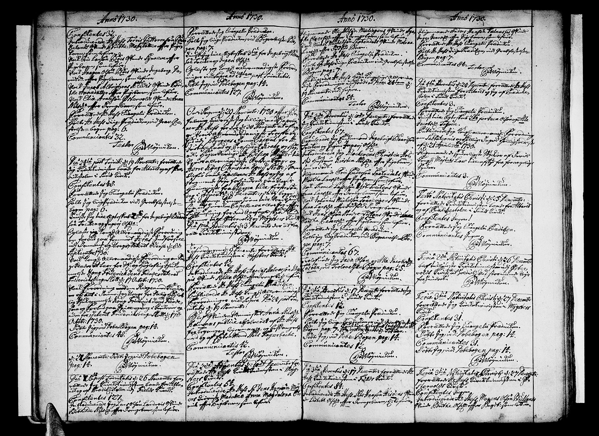 Sund sokneprestembete, AV/SAB-A-99930: Parish register (official) no. A 1, 1729-1740