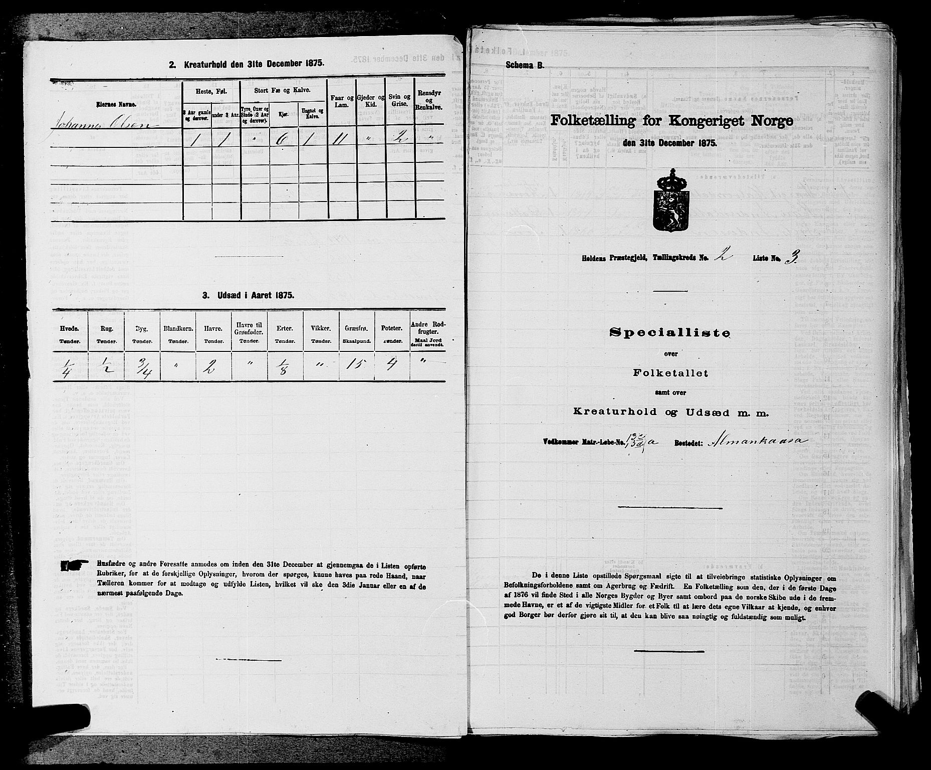 SAKO, 1875 census for 0819P Holla, 1875, p. 137