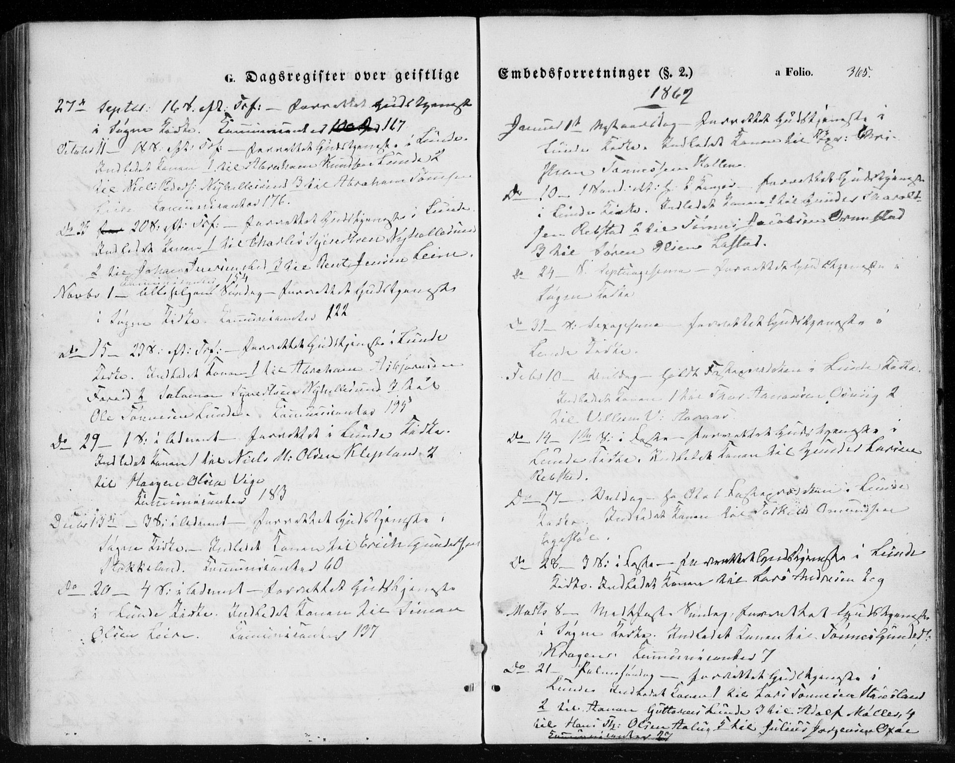 Søgne sokneprestkontor, AV/SAK-1111-0037/F/Fa/Fab/L0010: Parish register (official) no. A 10, 1853-1869, p. 365