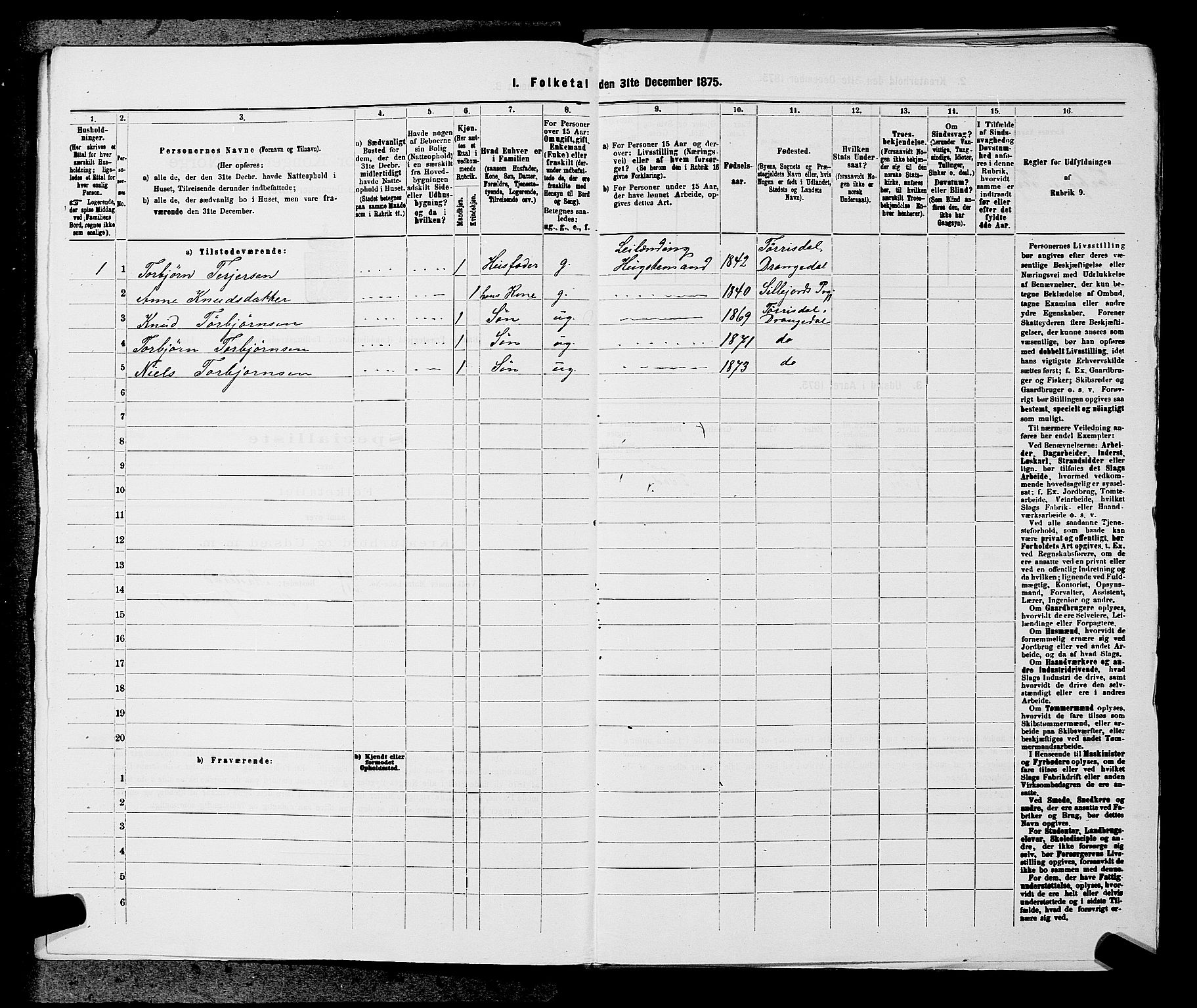 SAKO, 1875 census for 0814L Bamble/Bamble, 1875, p. 1044