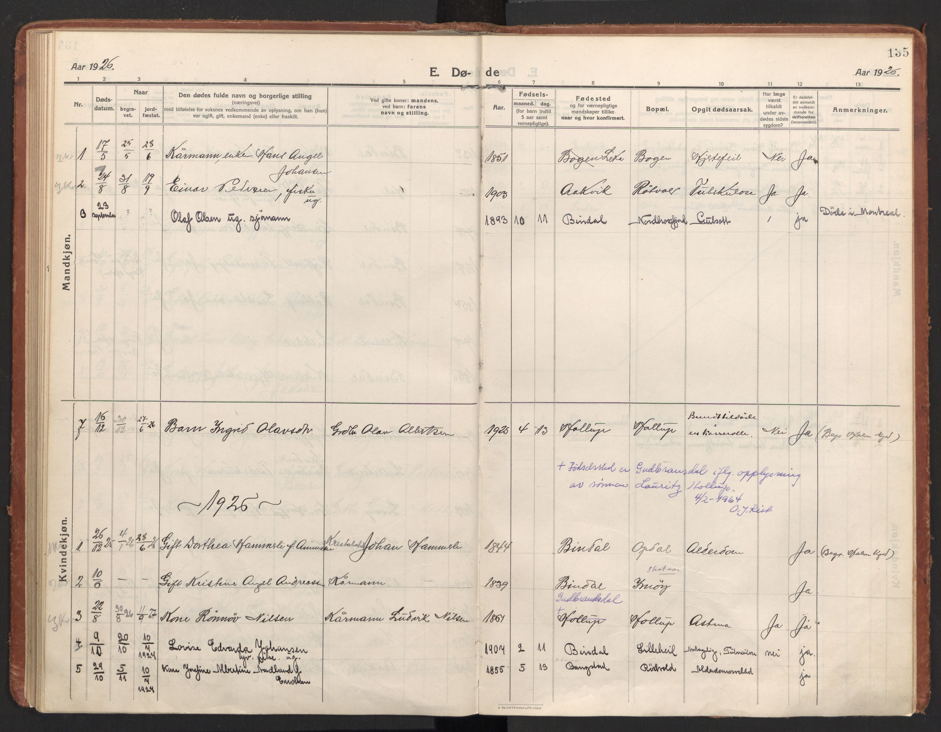 Ministerialprotokoller, klokkerbøker og fødselsregistre - Nordland, AV/SAT-A-1459/811/L0168: Parish register (official) no. 811A05, 1914-1932, p. 135