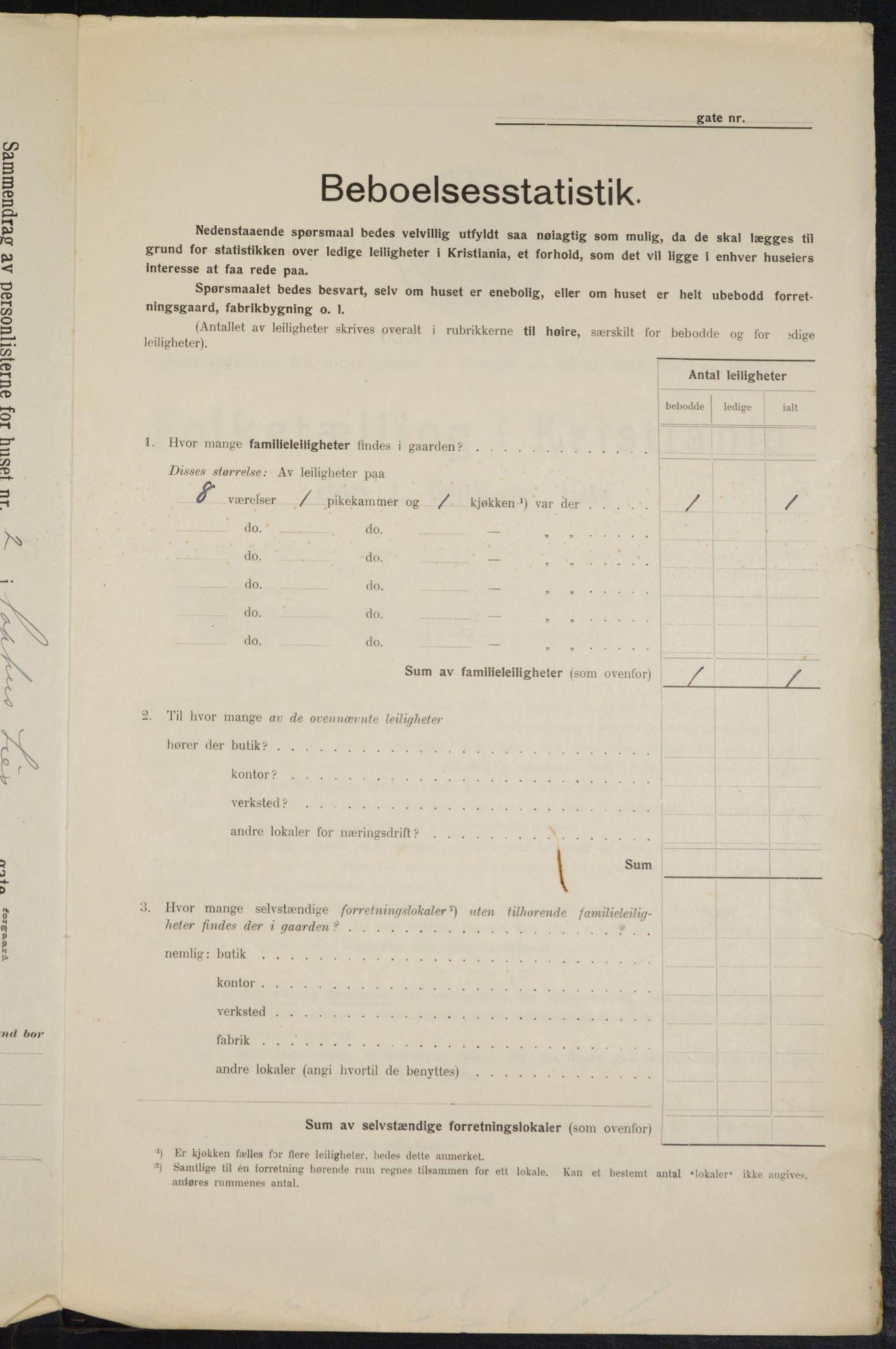 OBA, Municipal Census 1914 for Kristiania, 1914, p. 99608