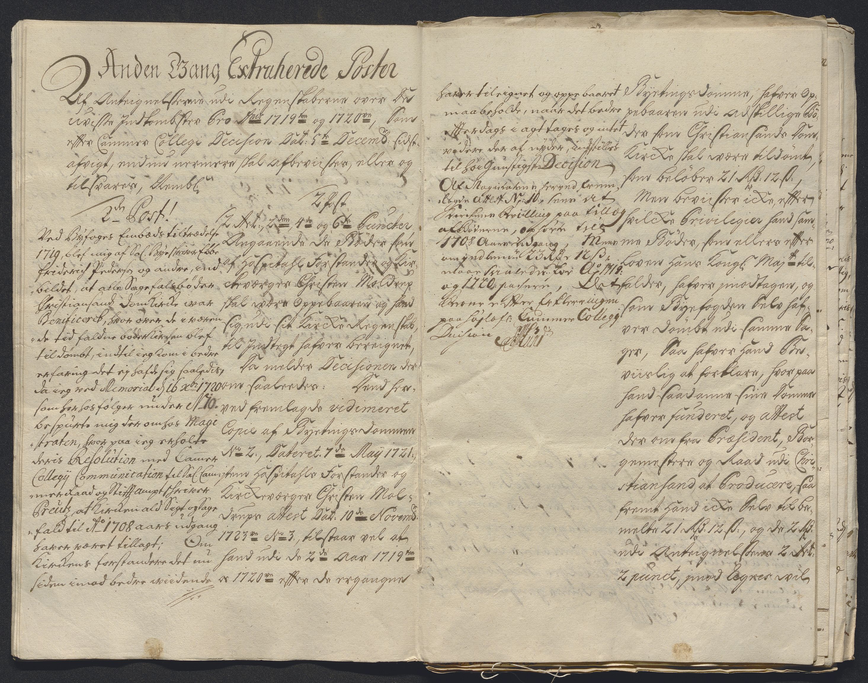 Rentekammeret inntil 1814, Reviderte regnskaper, Byregnskaper, AV/RA-EA-4066/R/Rm/L0286: [M19] Sikt og sakefall, 1719-1727, p. 244