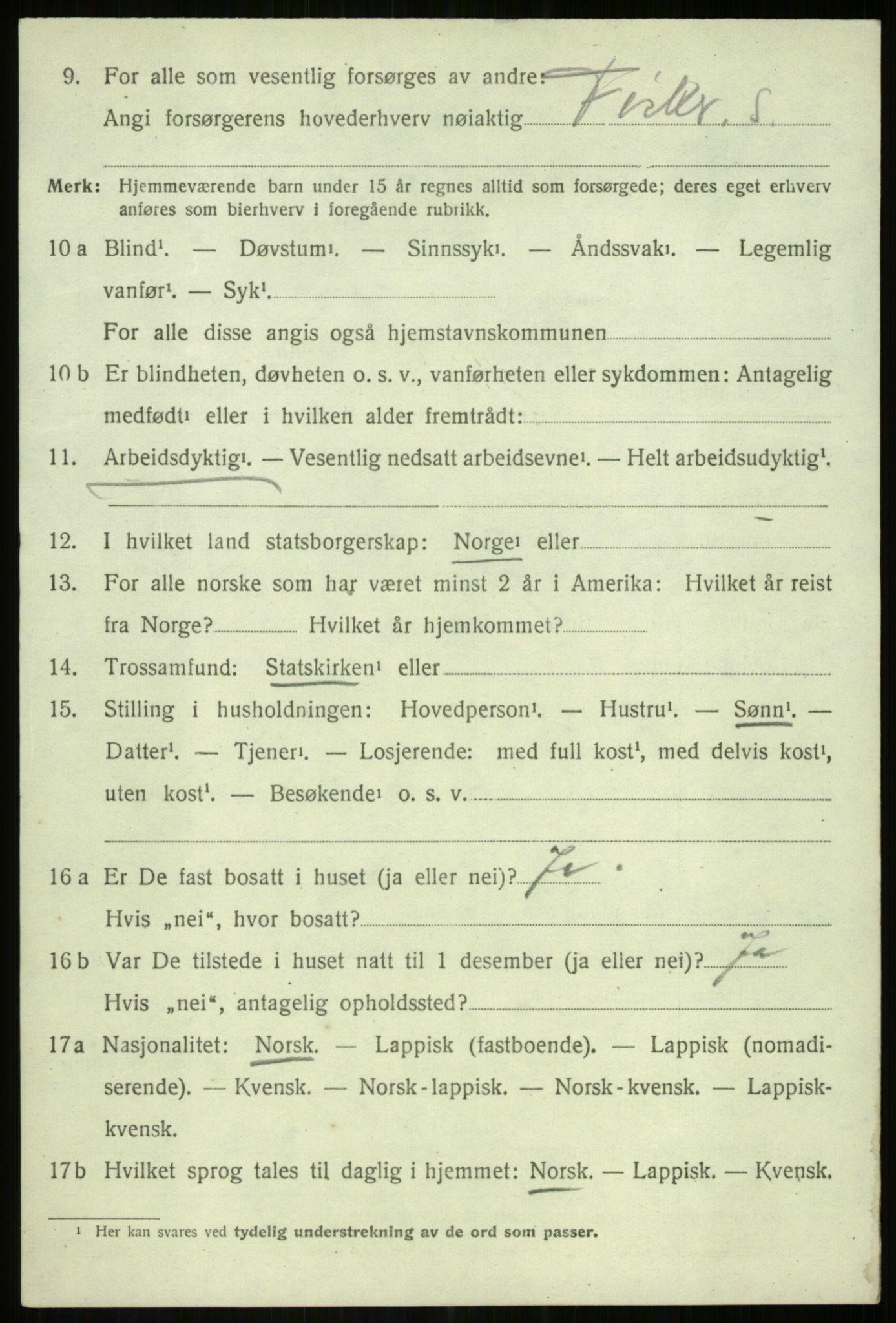 SATØ, 1920 census for Lenvik, 1920, p. 5643