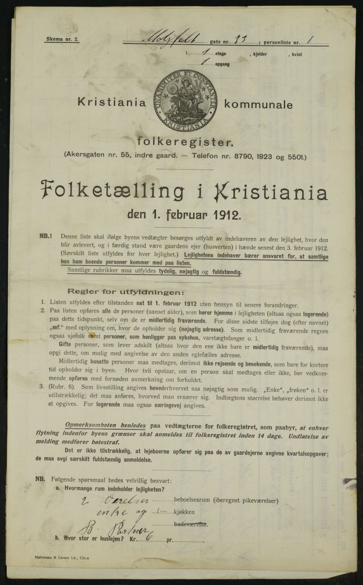 OBA, Municipal Census 1912 for Kristiania, 1912, p. 67124