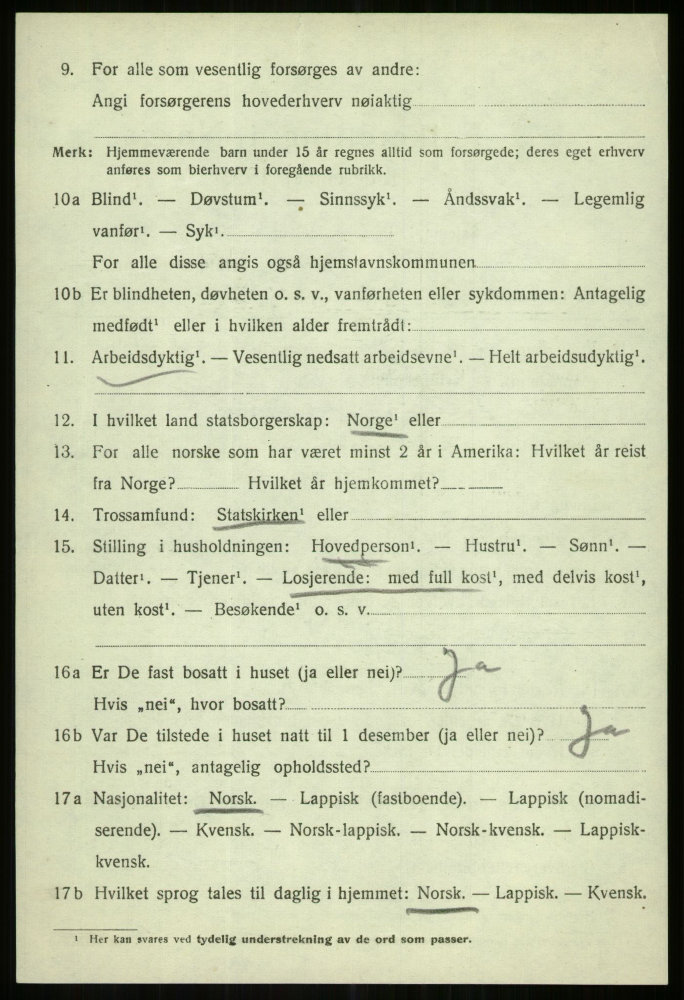 SATØ, 1920 census for Karlsøy, 1920, p. 1608