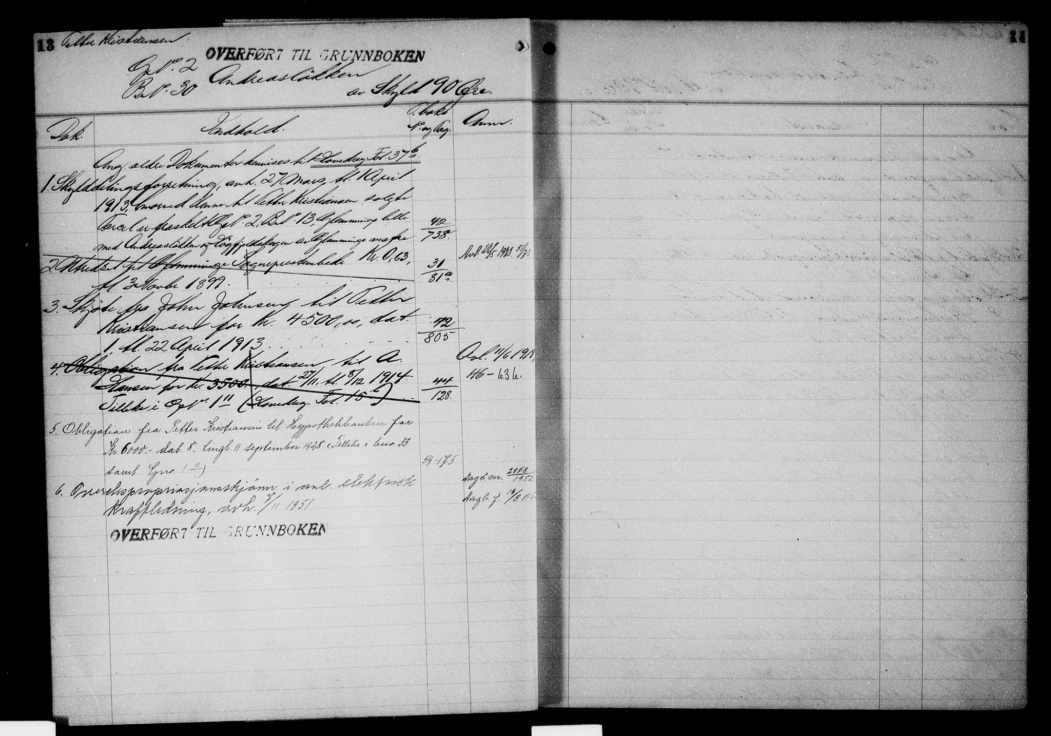 Onsøy sorenskriveri, AV/SAO-A-10474/G/Gb/Gba/L0002: Mortgage register no. I A-2, 1912, p. 13-14