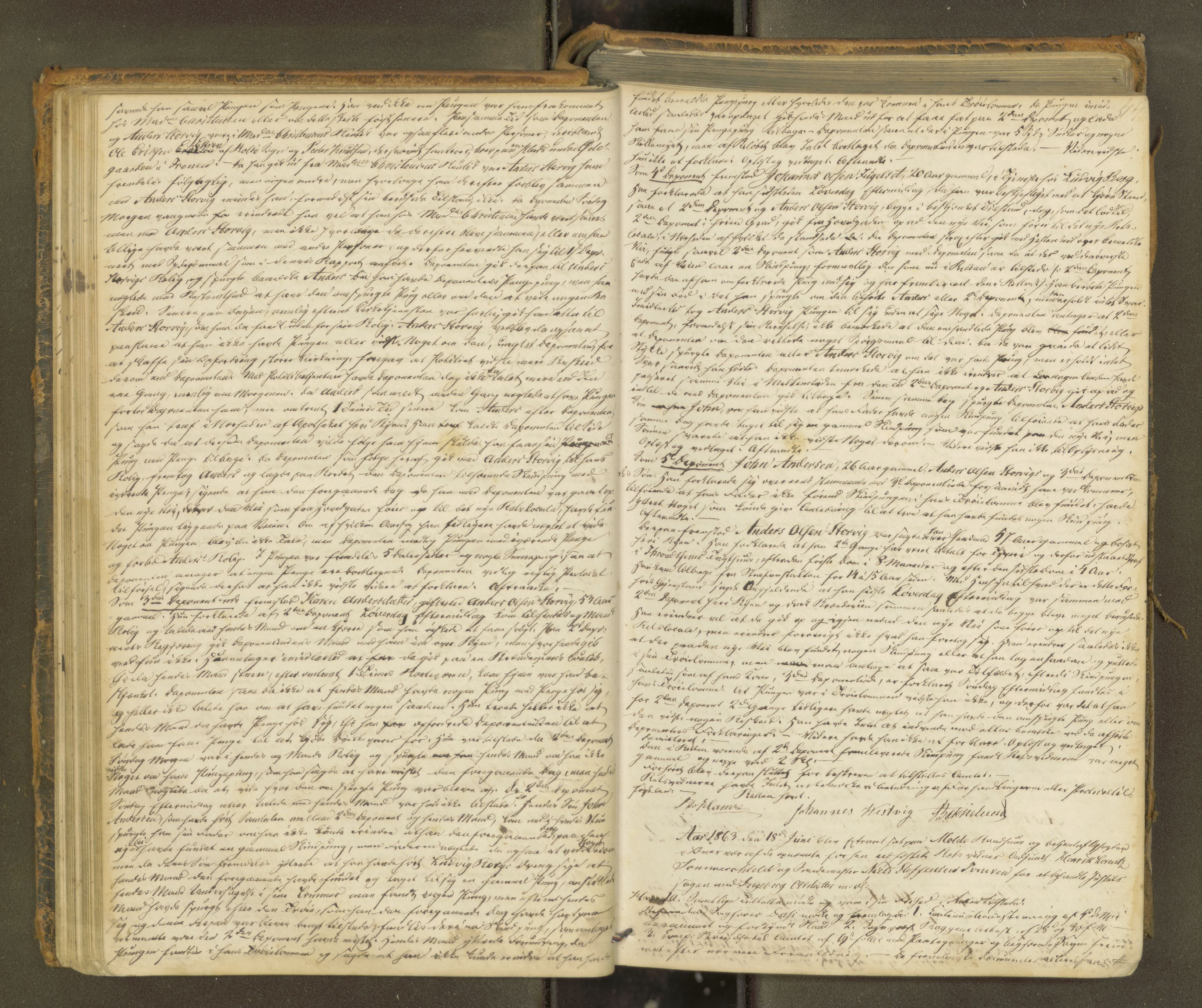 Molde byfogd, AV/SAT-A-0025/1/1A/L0010: Justisprotokoll, 1863-1869, p. 43b-44a