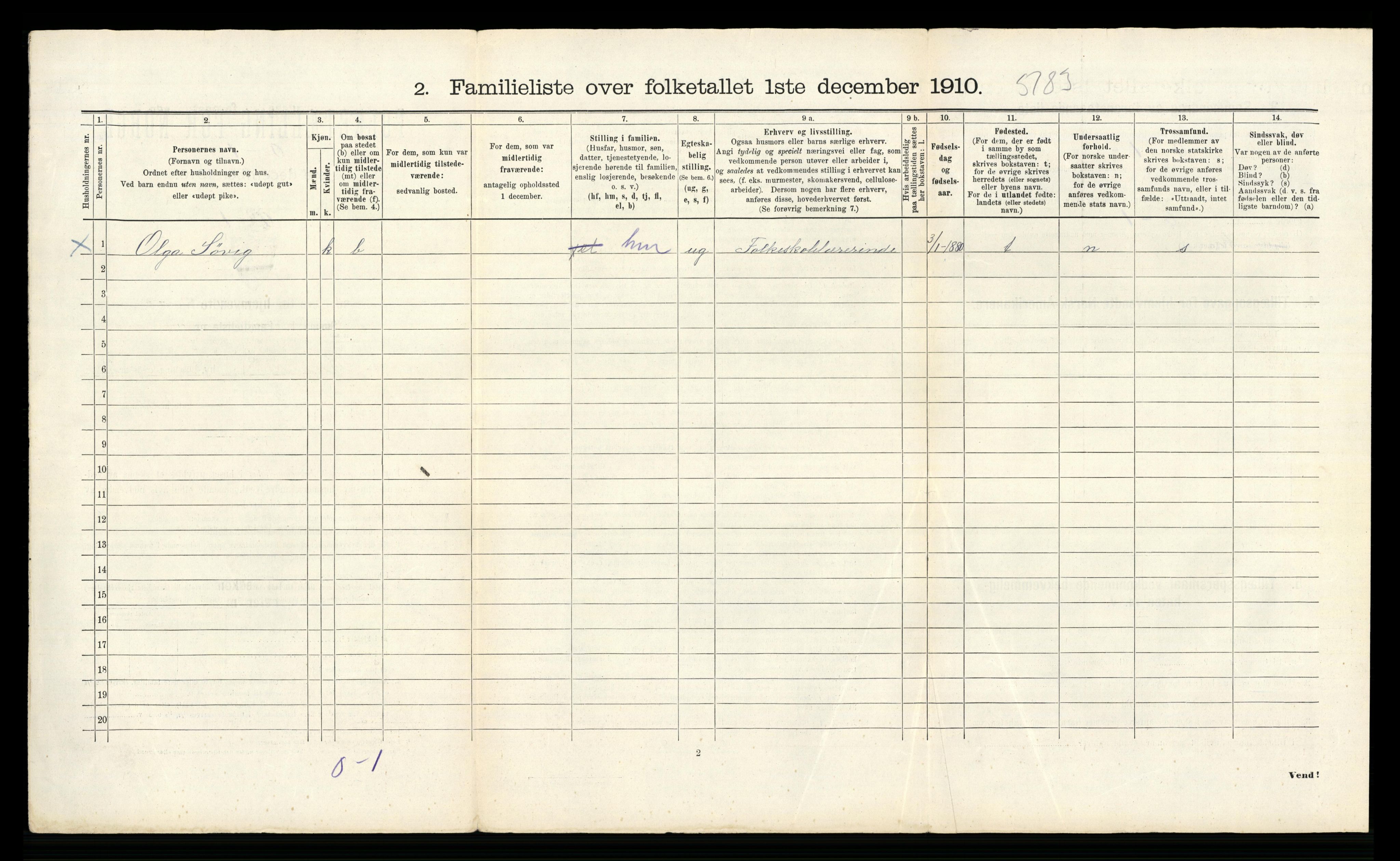 RA, 1910 census for Bergen, 1910, p. 8658