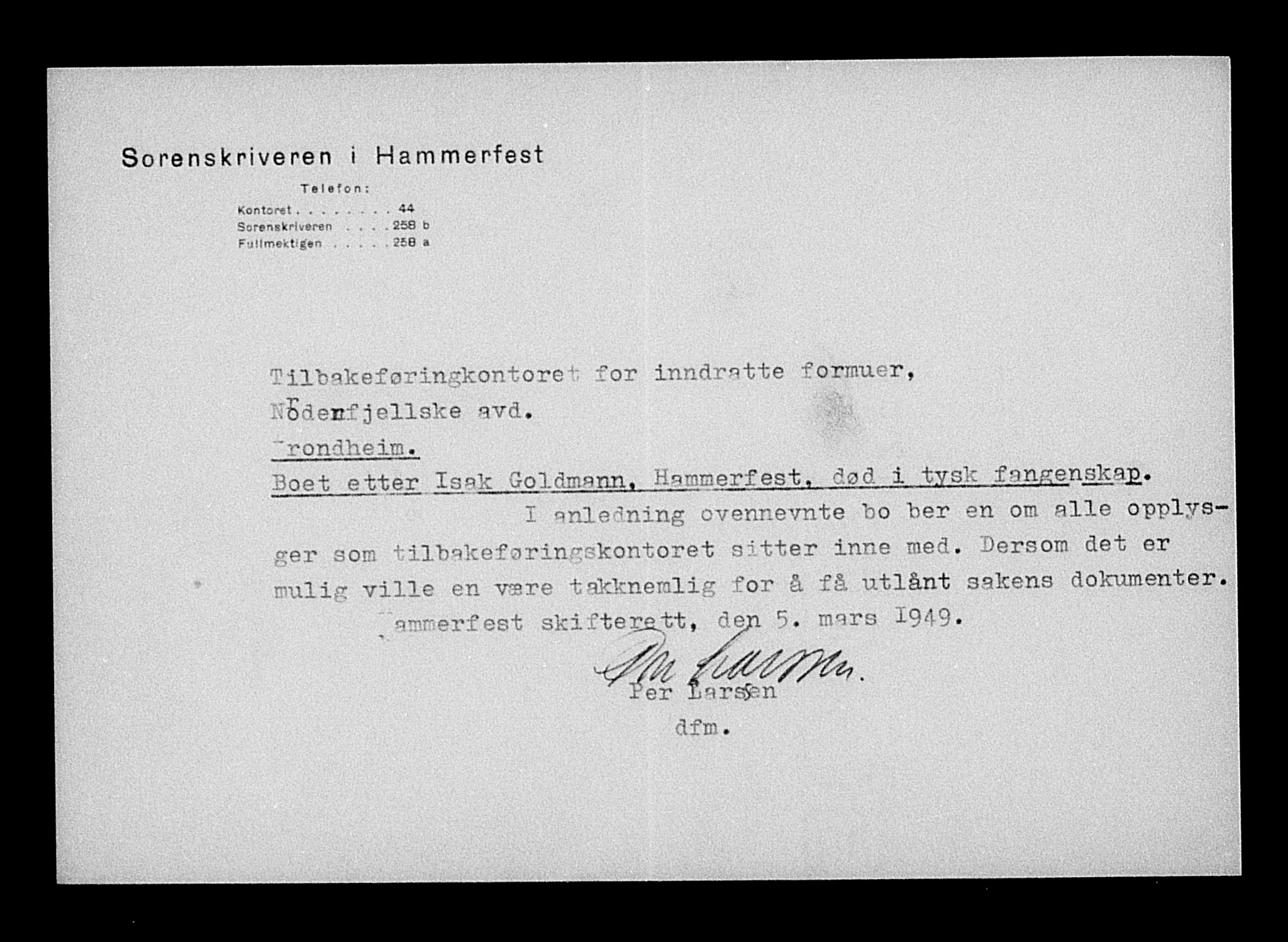 Justisdepartementet, Tilbakeføringskontoret for inndratte formuer, RA/S-1564/H/Hc/Hcb/L0913: --, 1945-1947, p. 479