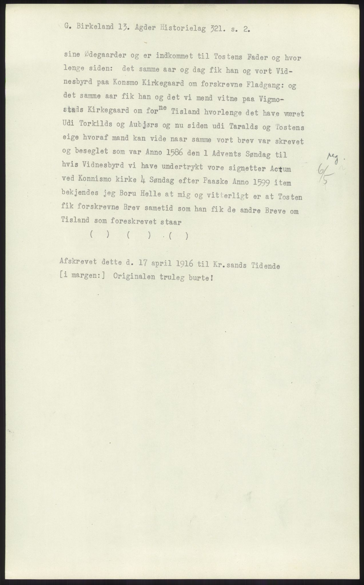 Samlinger til kildeutgivelse, Diplomavskriftsamlingen, RA/EA-4053/H/Ha, p. 693