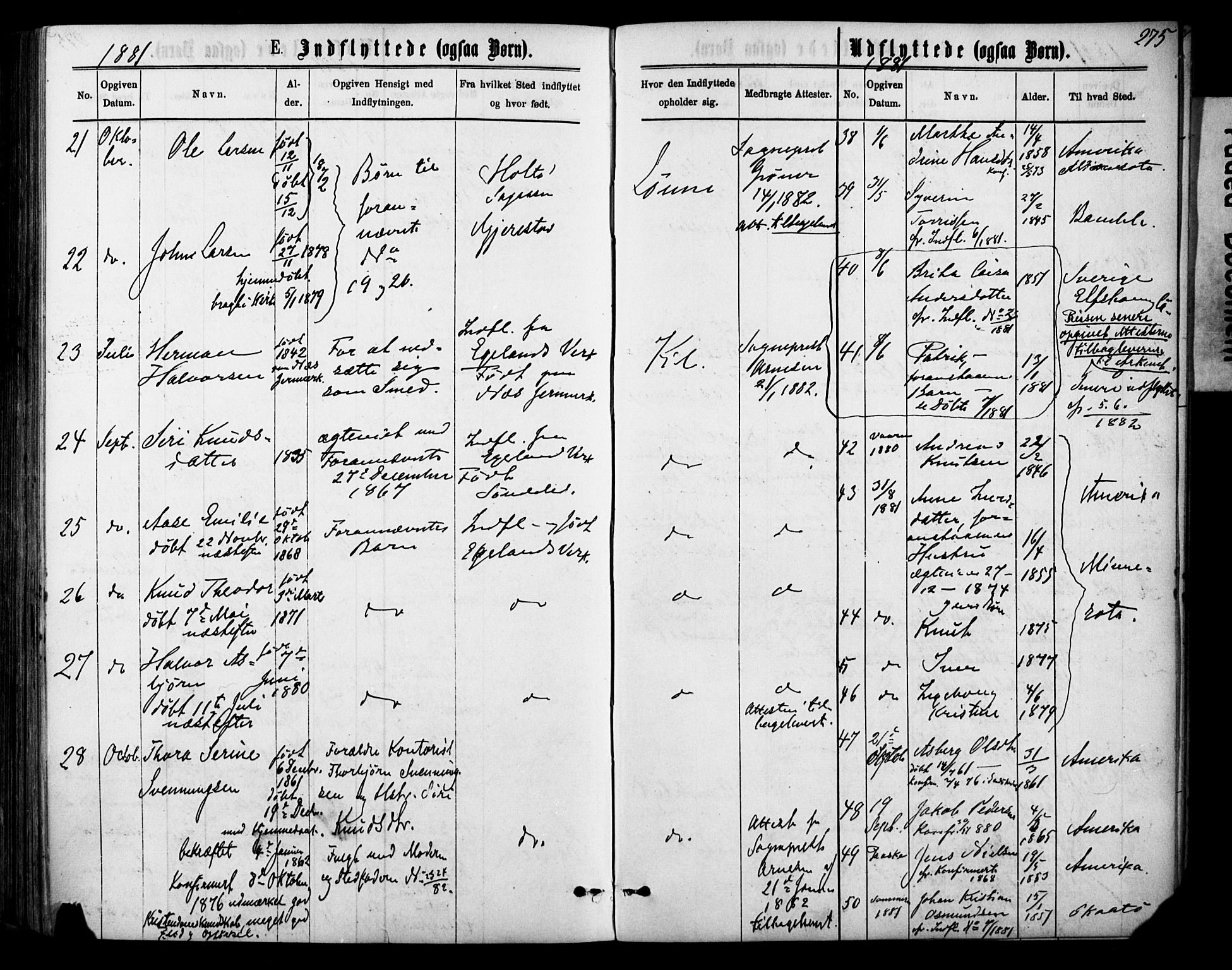 Sannidal kirkebøker, SAKO/A-296/F/Fa/L0014: Parish register (official) no. 14, 1874-1883, p. 275