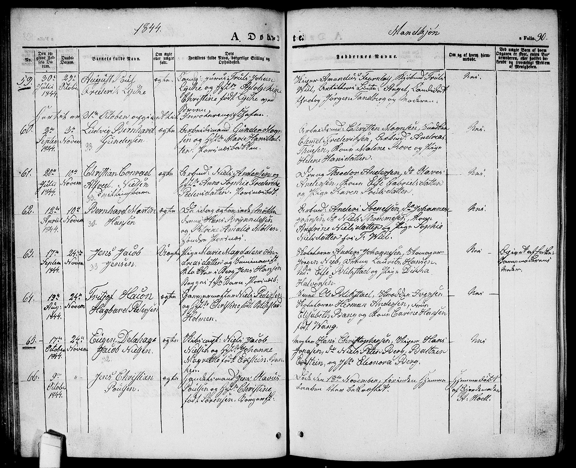 Halden prestekontor Kirkebøker, AV/SAO-A-10909/G/Ga/L0003: Parish register (copy) no. 3, 1834-1844, p. 90