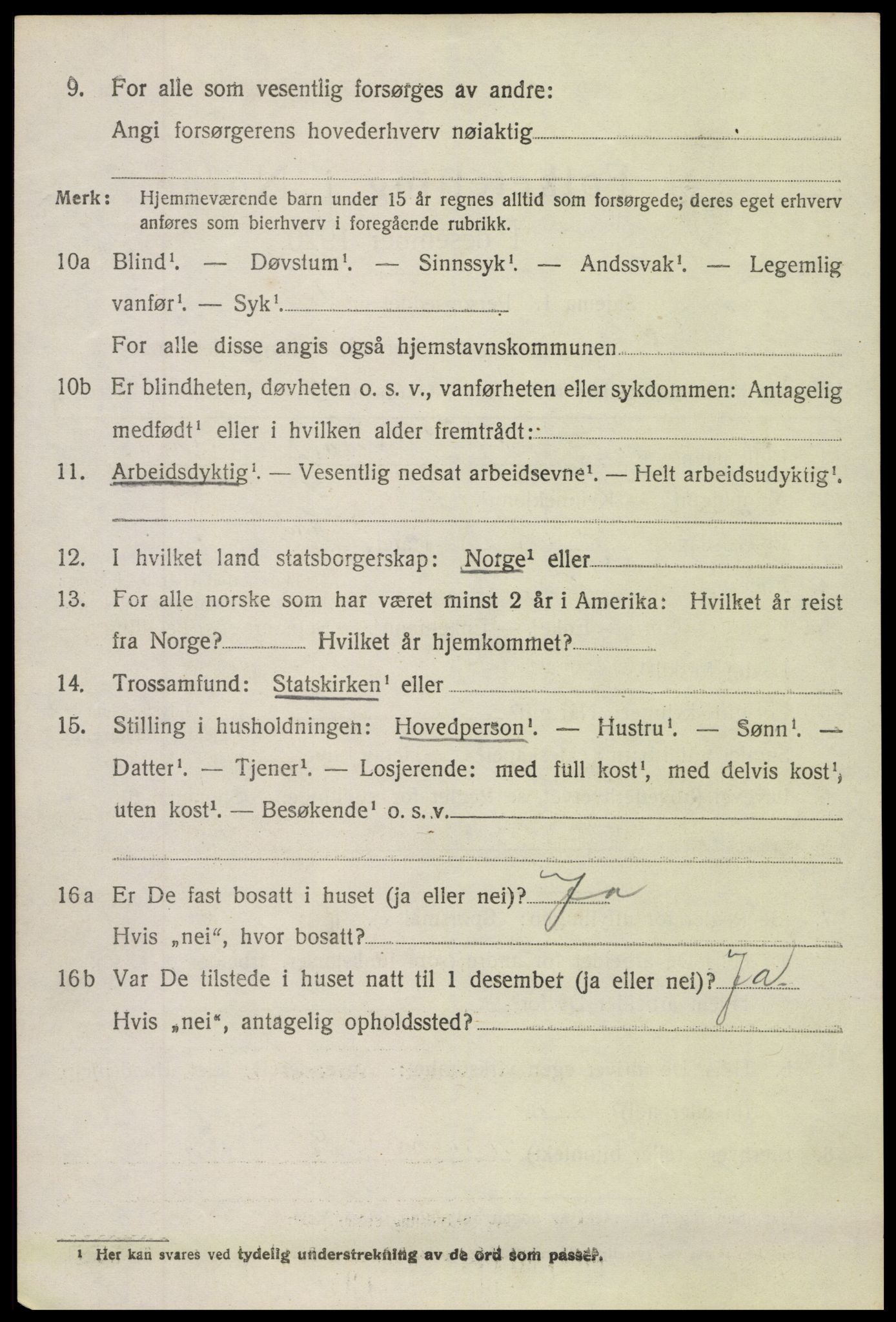 SAH, 1920 census for Torpa, 1920, p. 3976