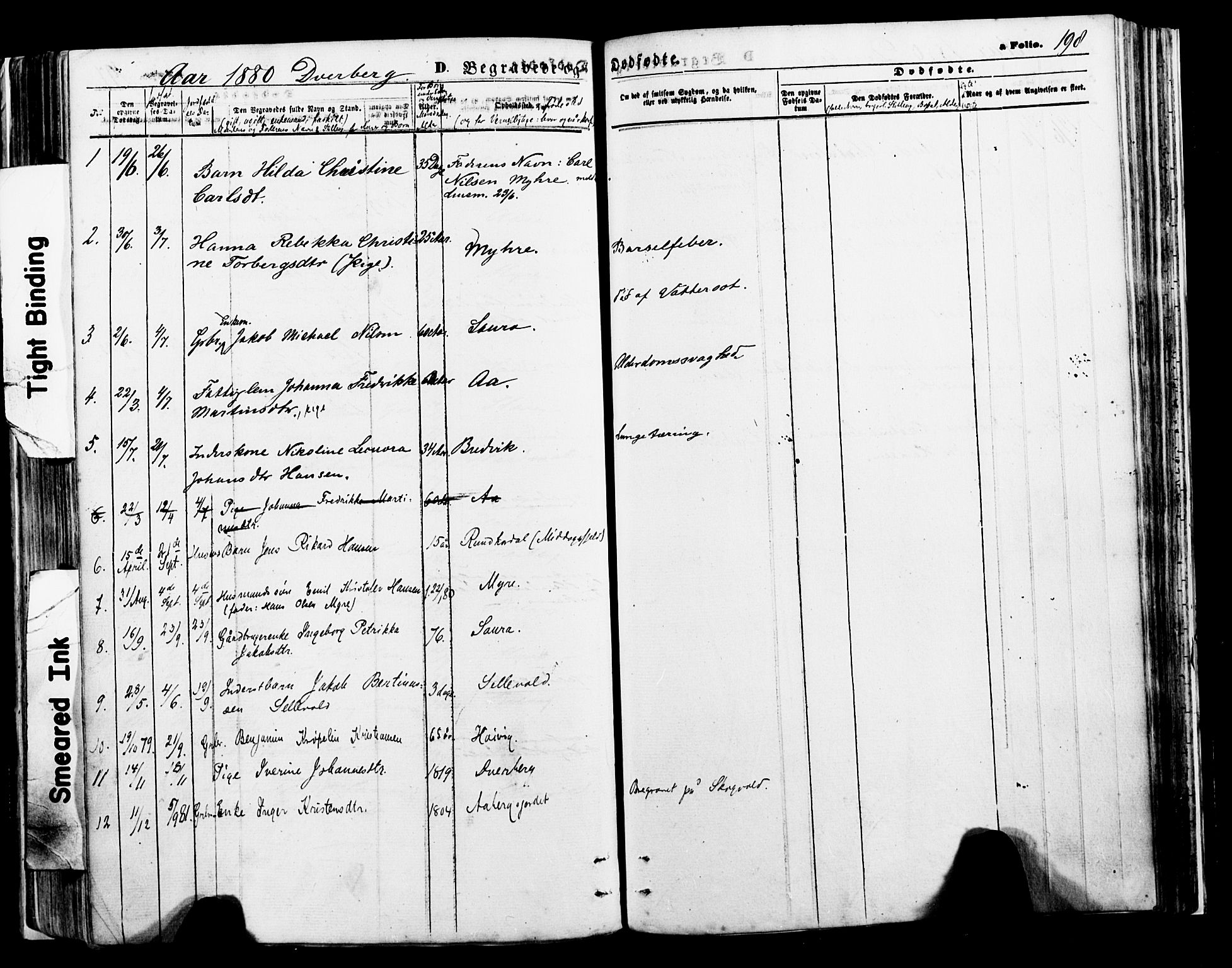 Ministerialprotokoller, klokkerbøker og fødselsregistre - Nordland, SAT/A-1459/897/L1397: Parish register (official) no. 897A05 /1, 1867-1880, p. 198