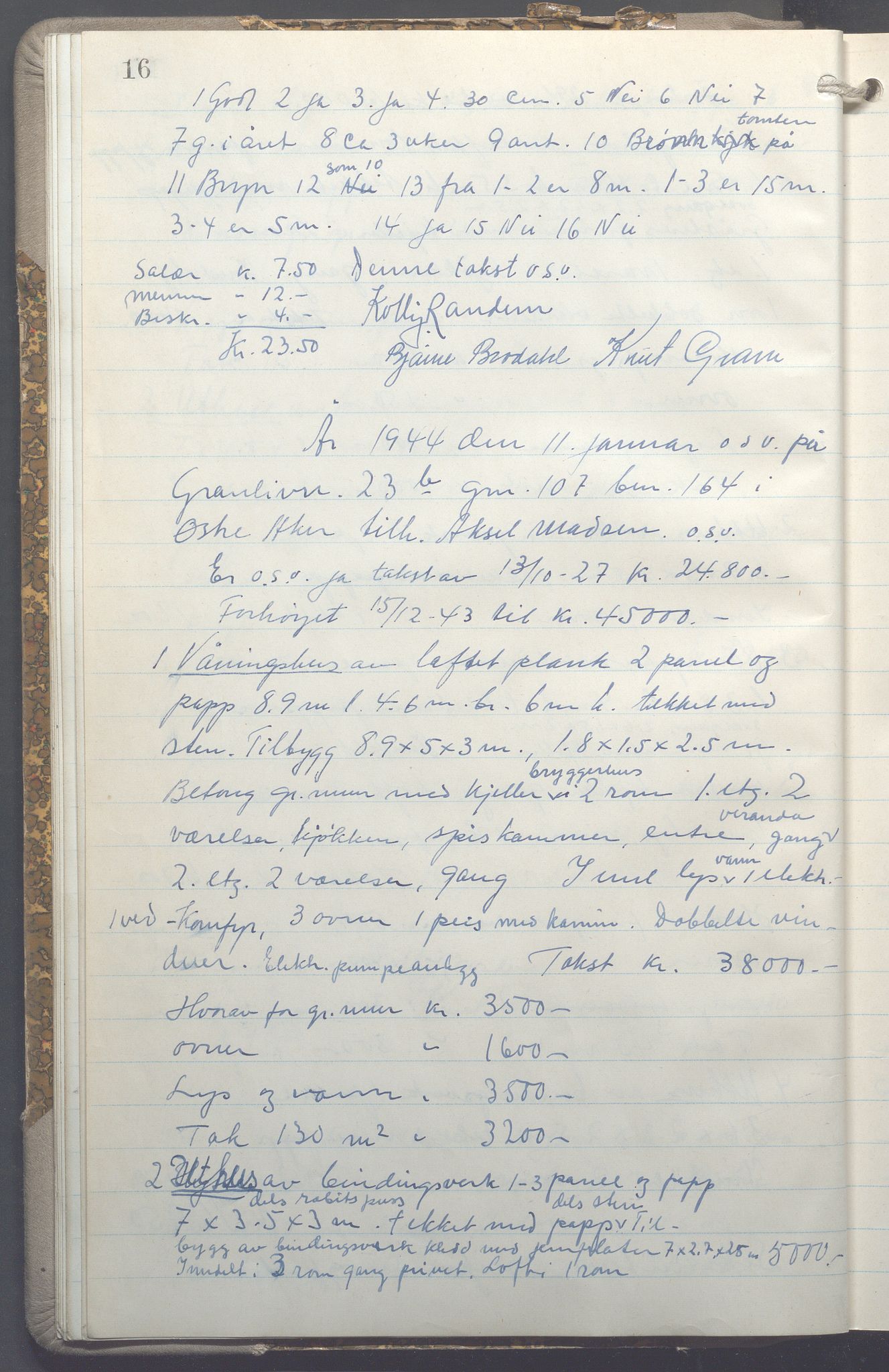 Lensmennene i Aker, OBA/A-10133/F/Fc/L0035: Branntakstprotokoll, 1943-1946, p. 16