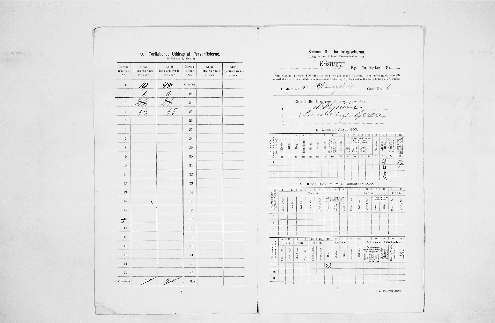 SAO, 1900 census for Kristiania, 1900, p. 48884