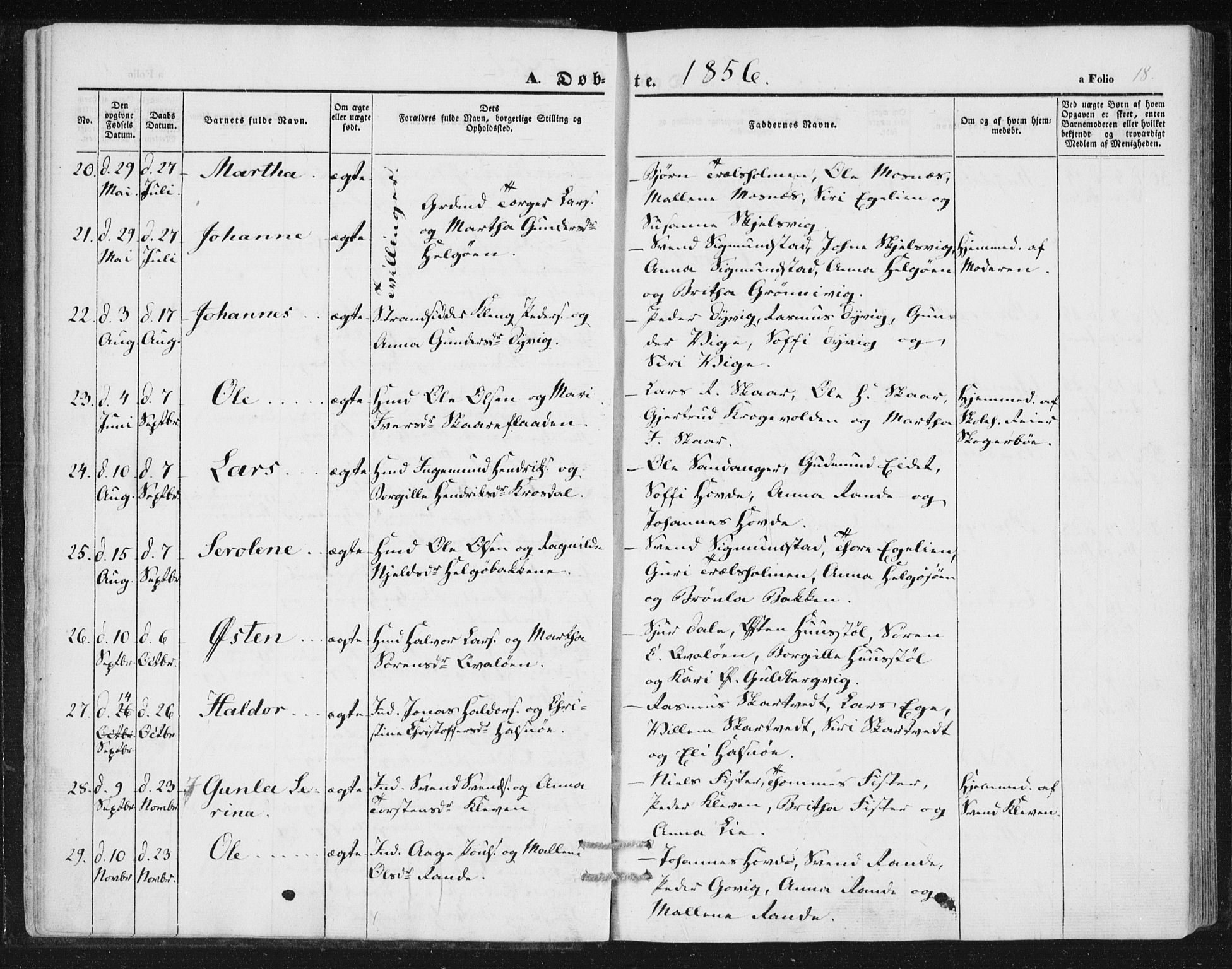 Hjelmeland sokneprestkontor, AV/SAST-A-101843/01/IV/L0010: Parish register (official) no. A 10, 1851-1871, p. 18