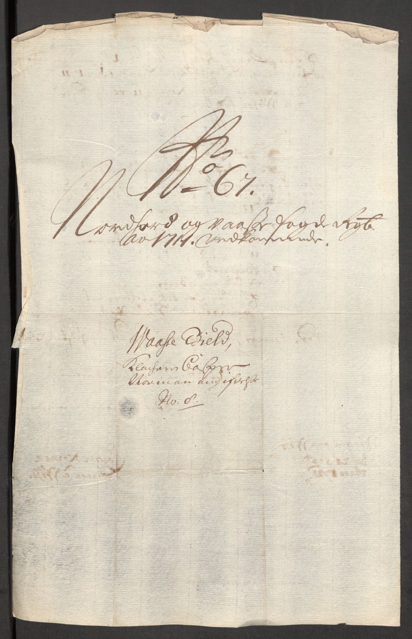 Rentekammeret inntil 1814, Reviderte regnskaper, Fogderegnskap, AV/RA-EA-4092/R51/L3192: Fogderegnskap Nordhordland og Voss, 1711, p. 337