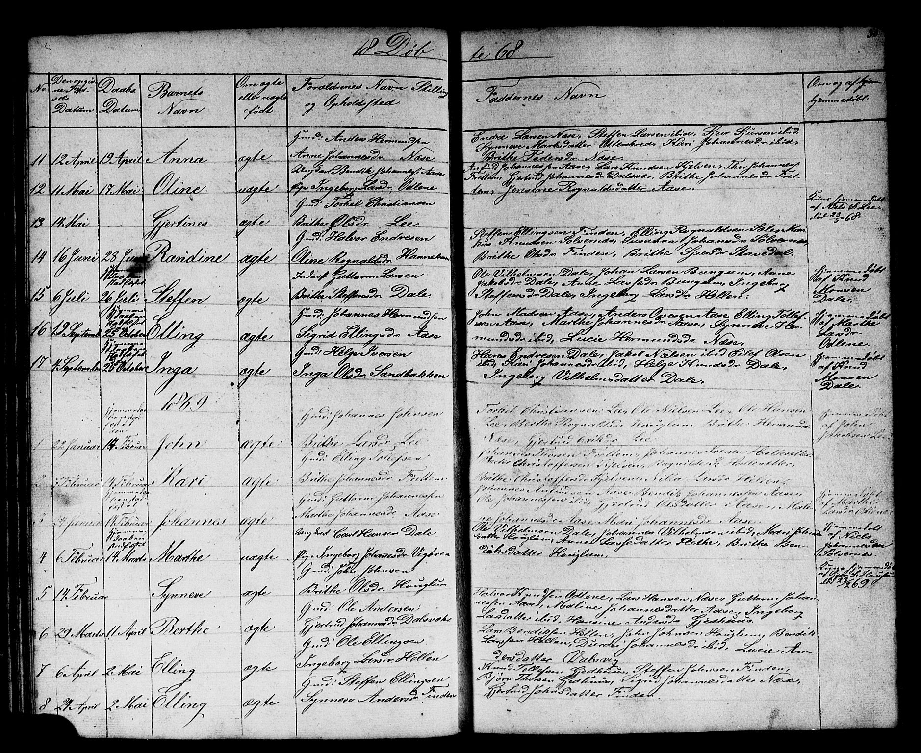 Vik sokneprestembete, SAB/A-81501: Parish register (copy) no. B 1, 1847-1877, p. 30